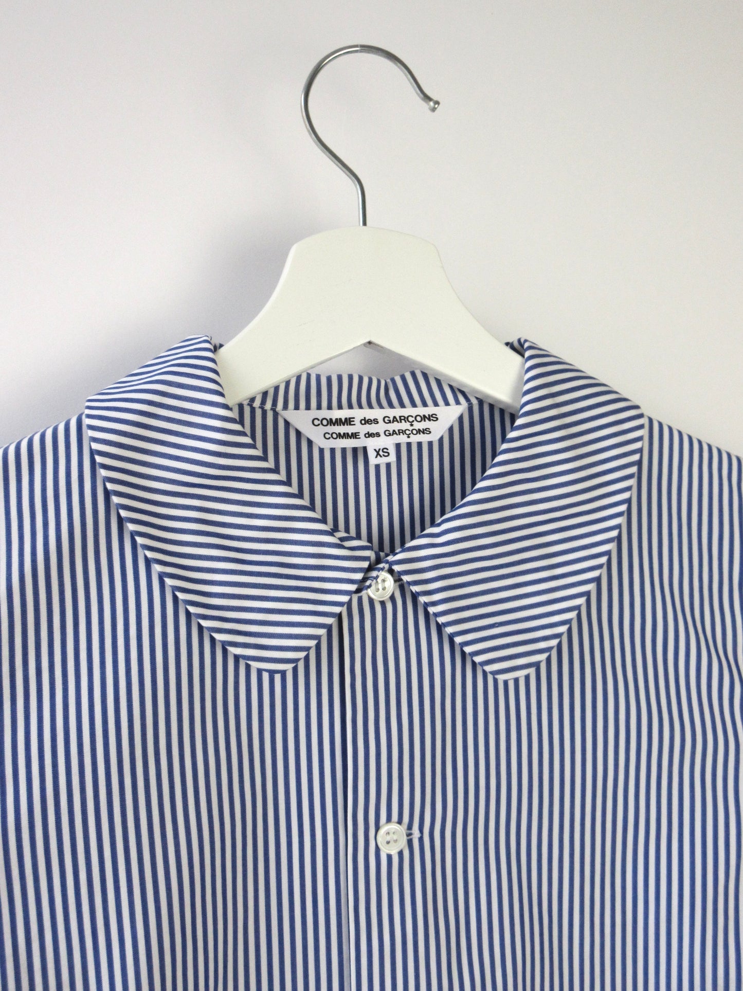 COMME des GARÇONS stripe round collar shirt