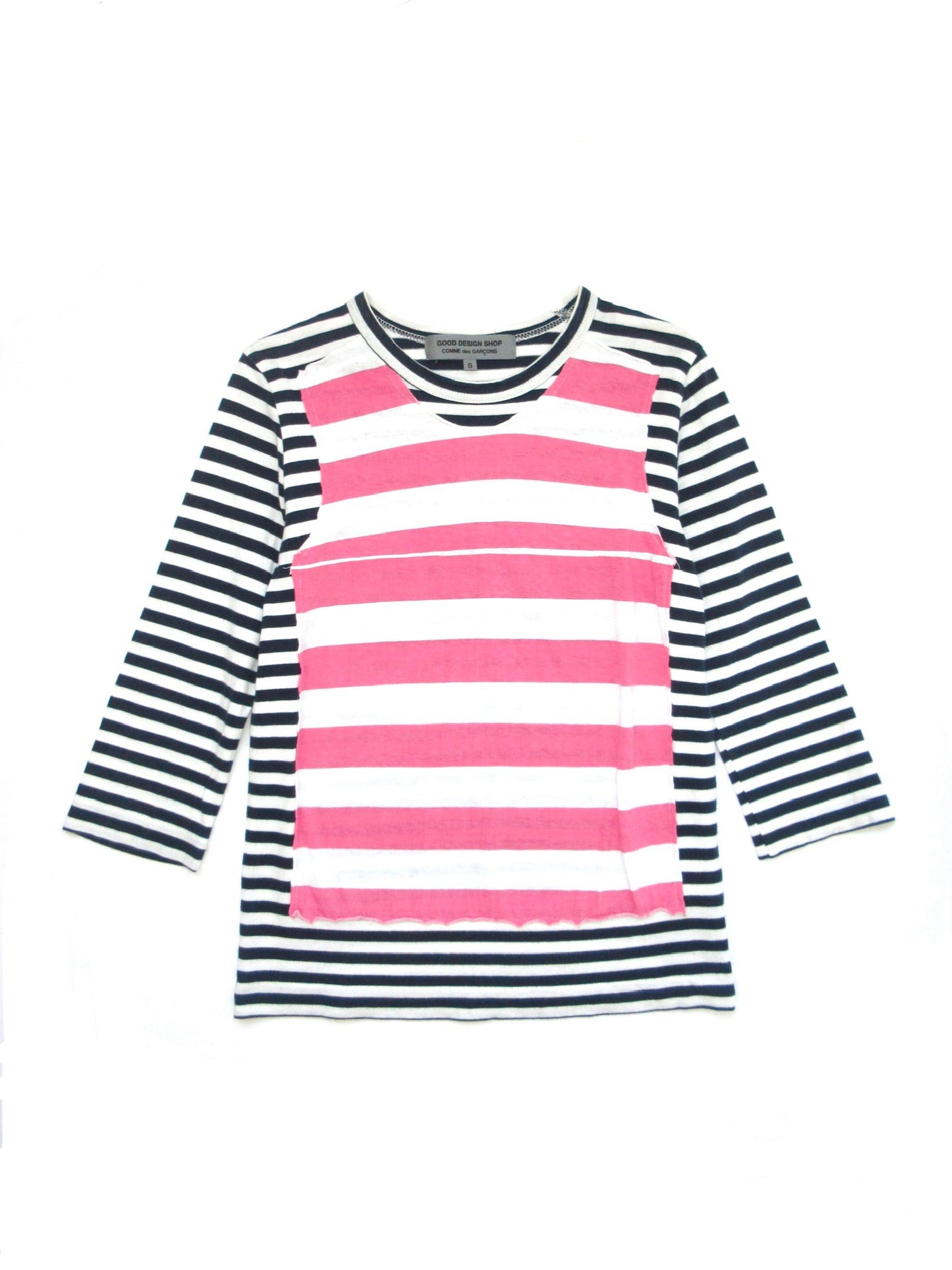 COMME des GARÇONS pink×navy stripe design top