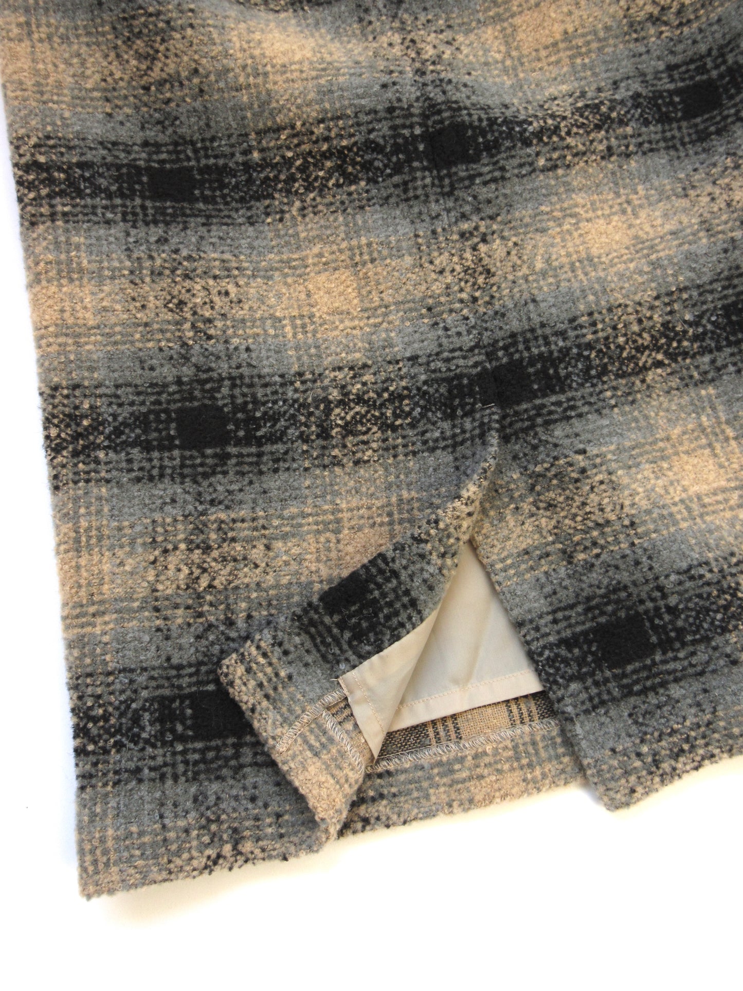 【used】plaid long skirt