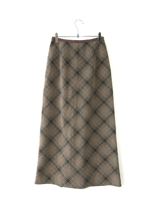 plaid long skirt