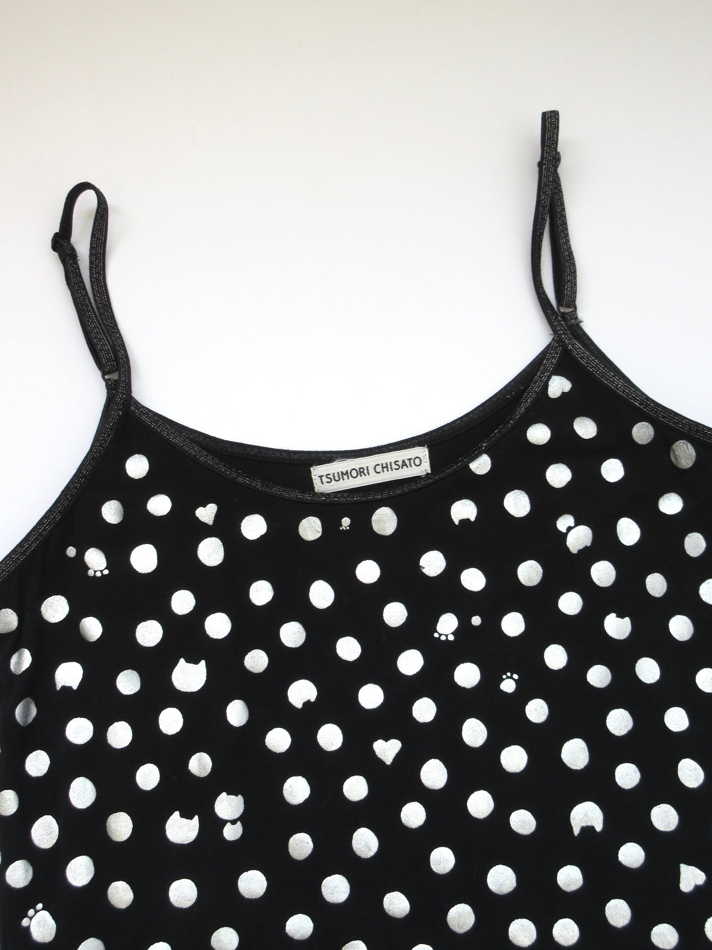 TSUMORI CHISATO silver polka dots camisole