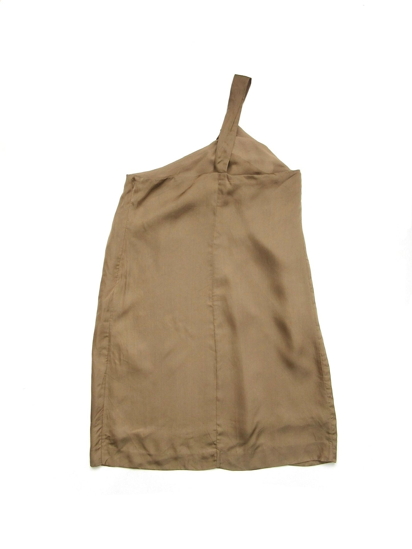【used】theory one shoulder satin mini dress