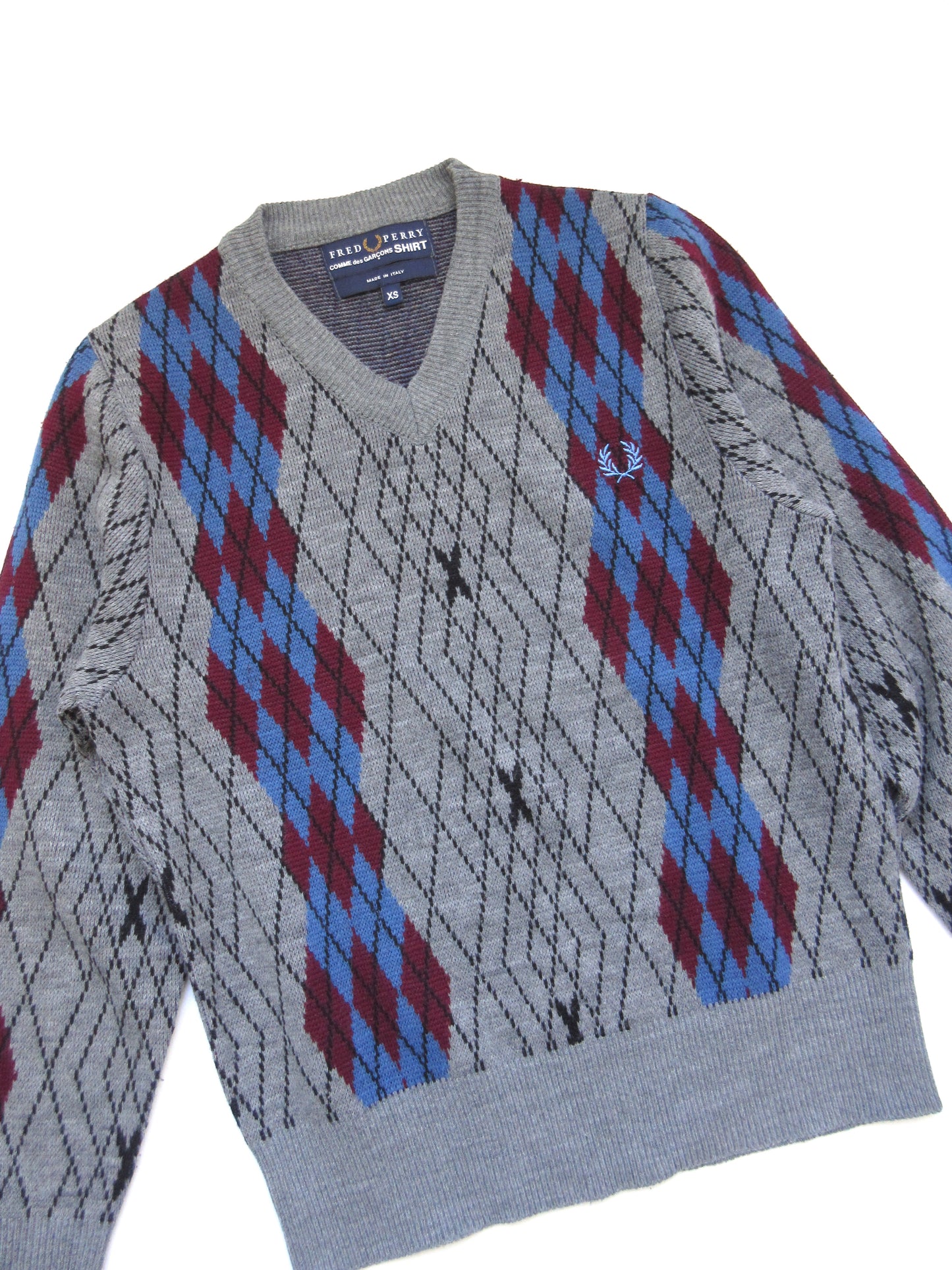 FRED PERRY×COMME des GARCONS SHIRT argyle sweater