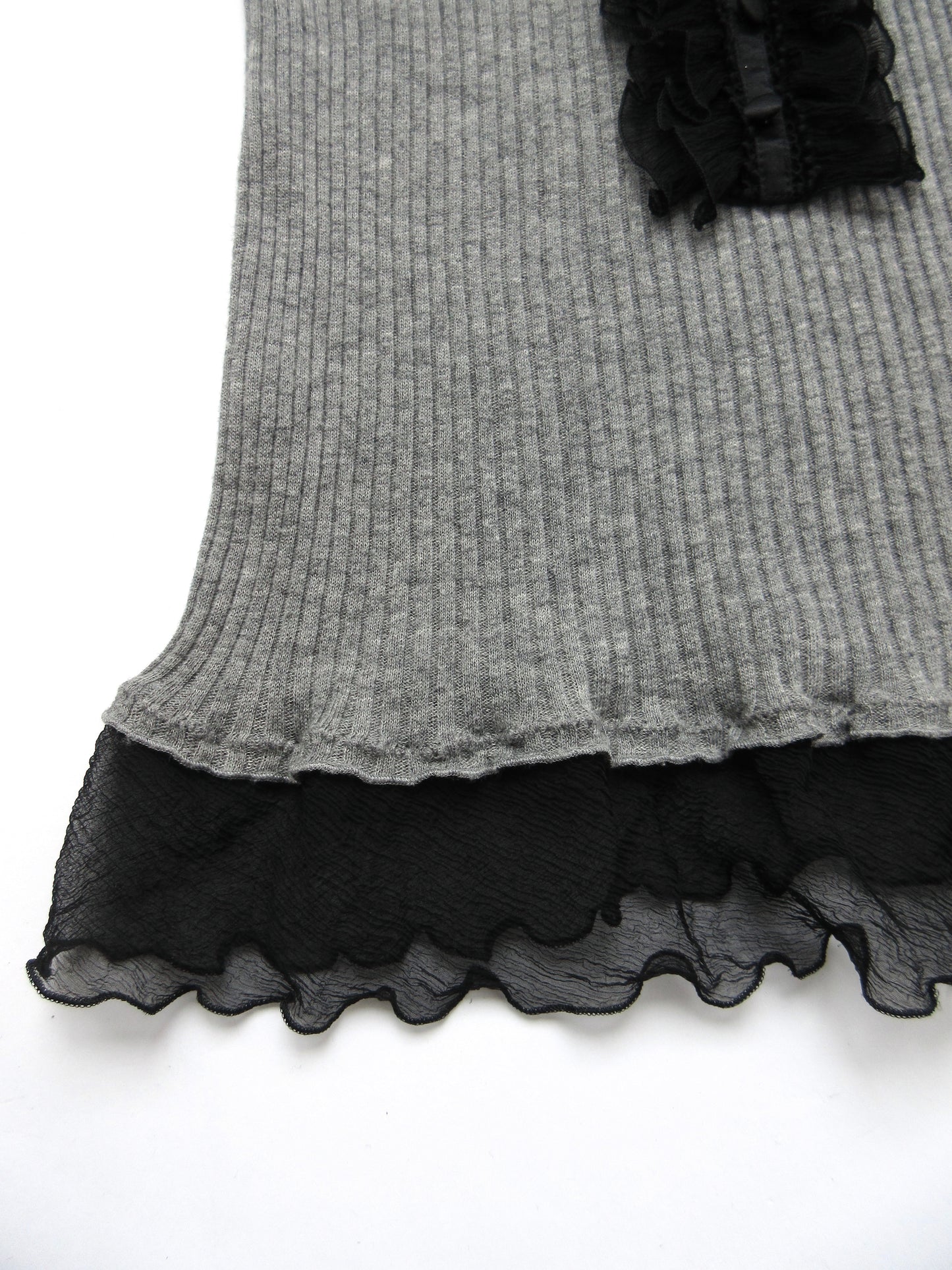 frill ribbed camisole