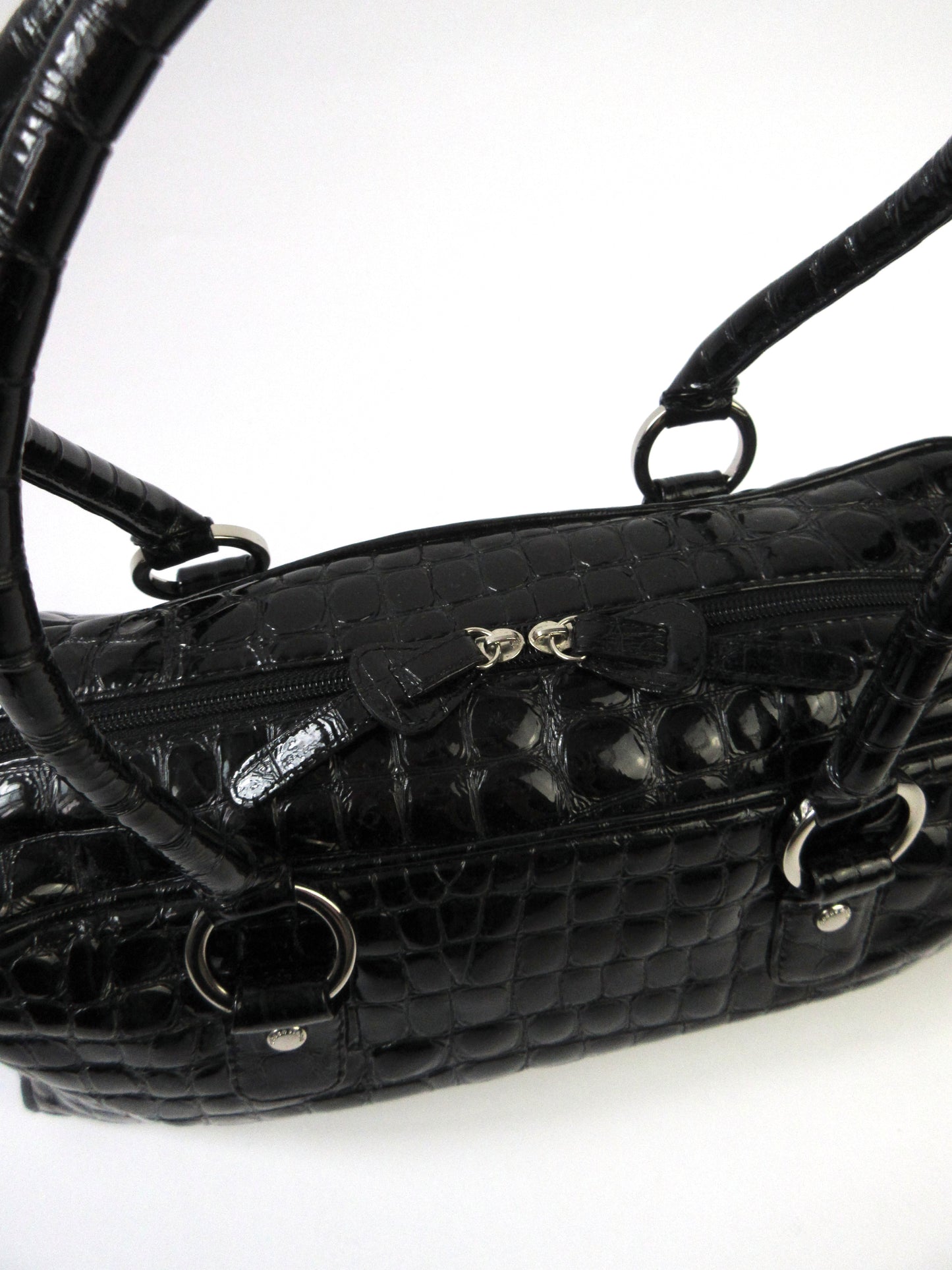 embossed enamel sholder bag