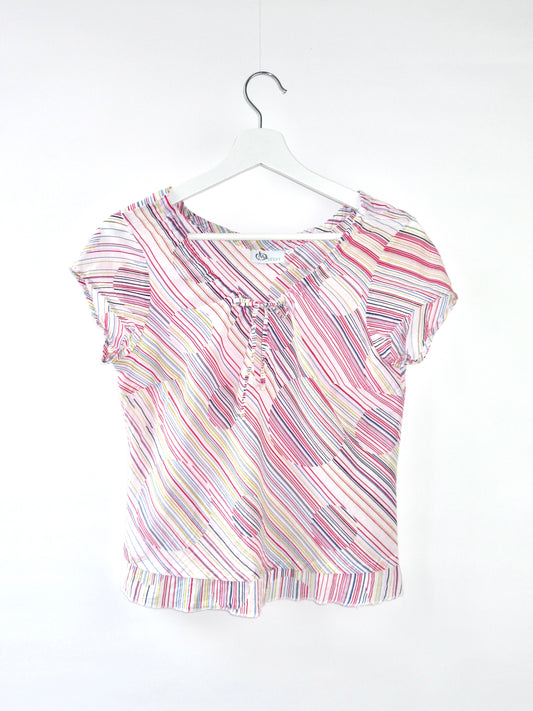 MARELLA colorful short sleeve blouse