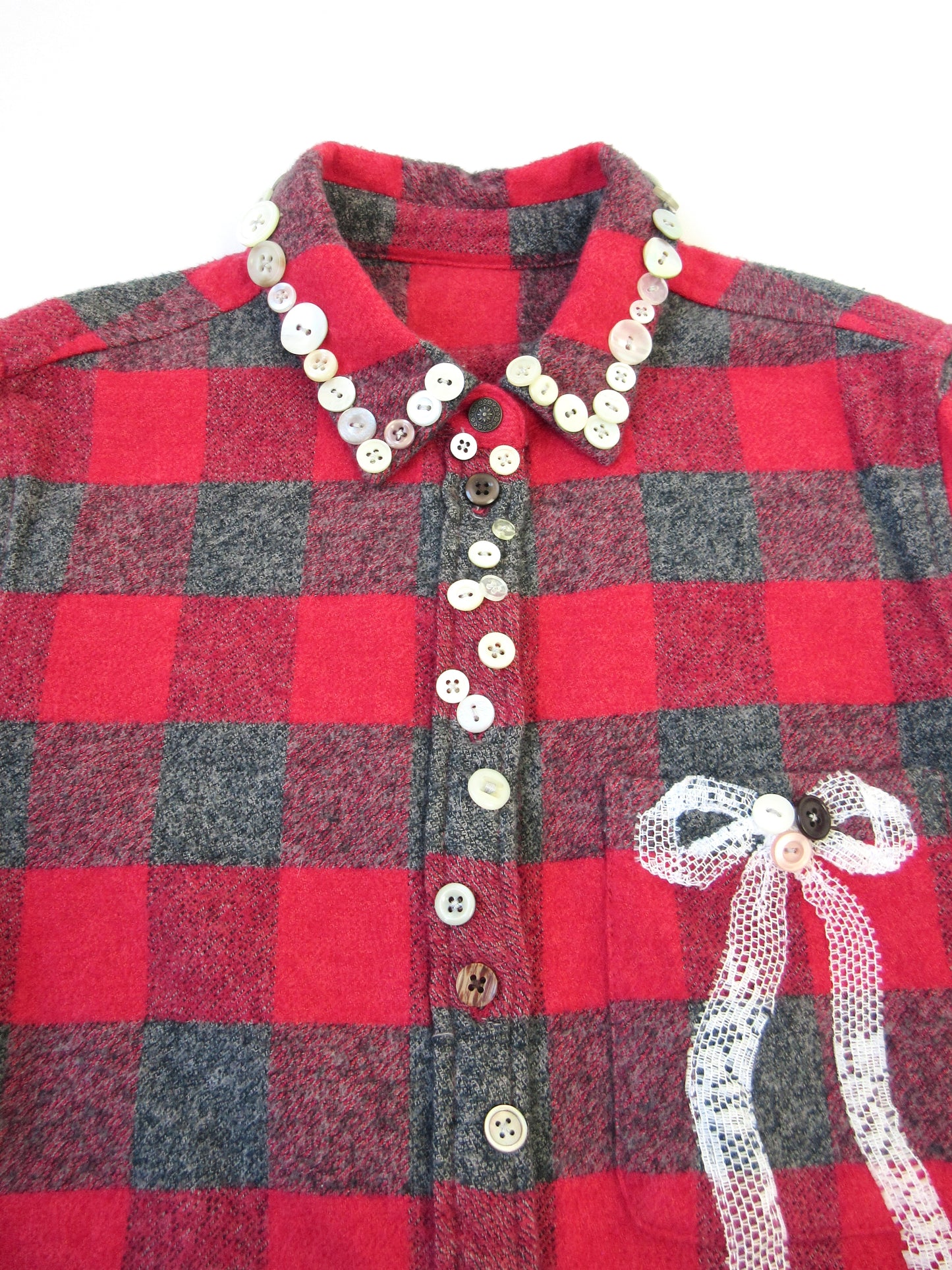 57 bow flannel shirt