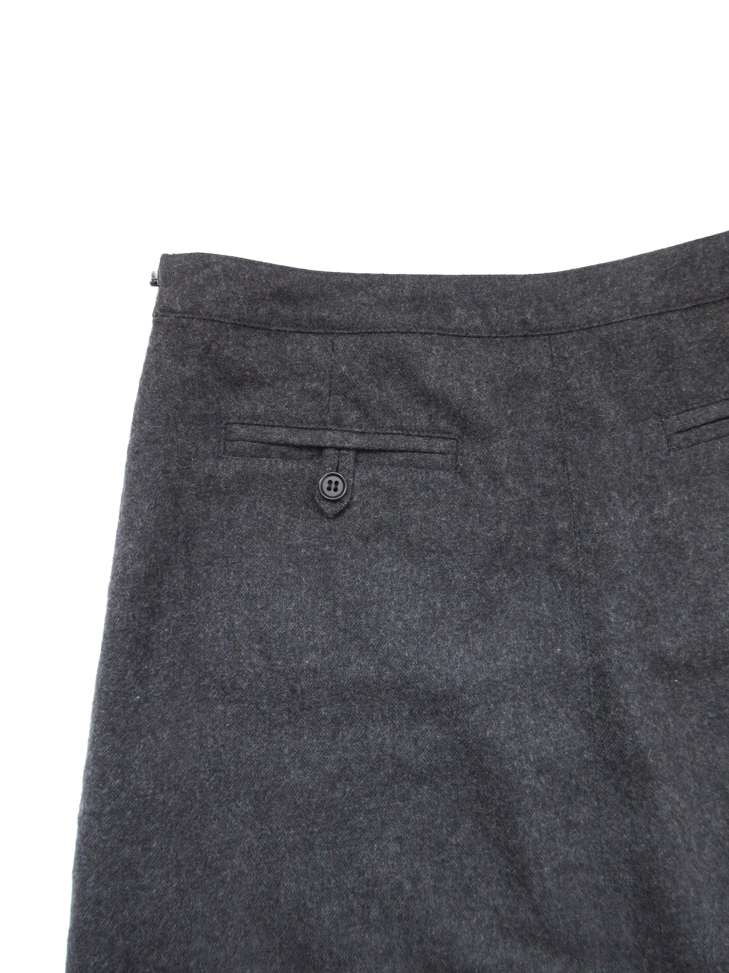 【used】dark gray wool skirt