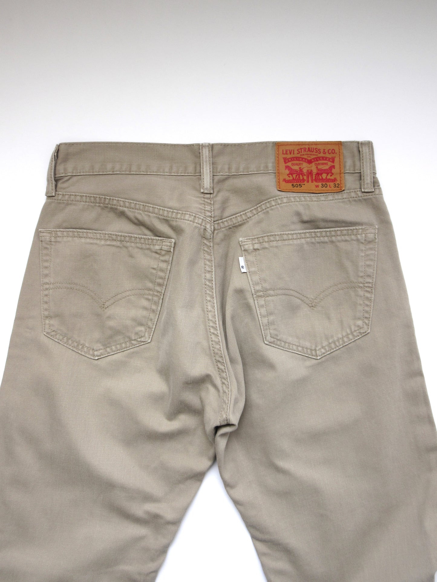 【used】Levi's 505 beige color denim