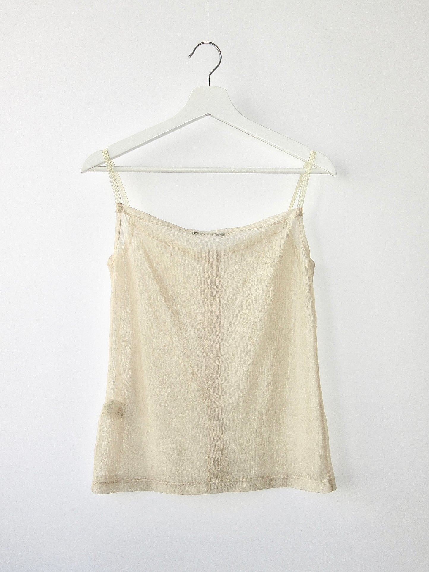 sheer sleeveless top