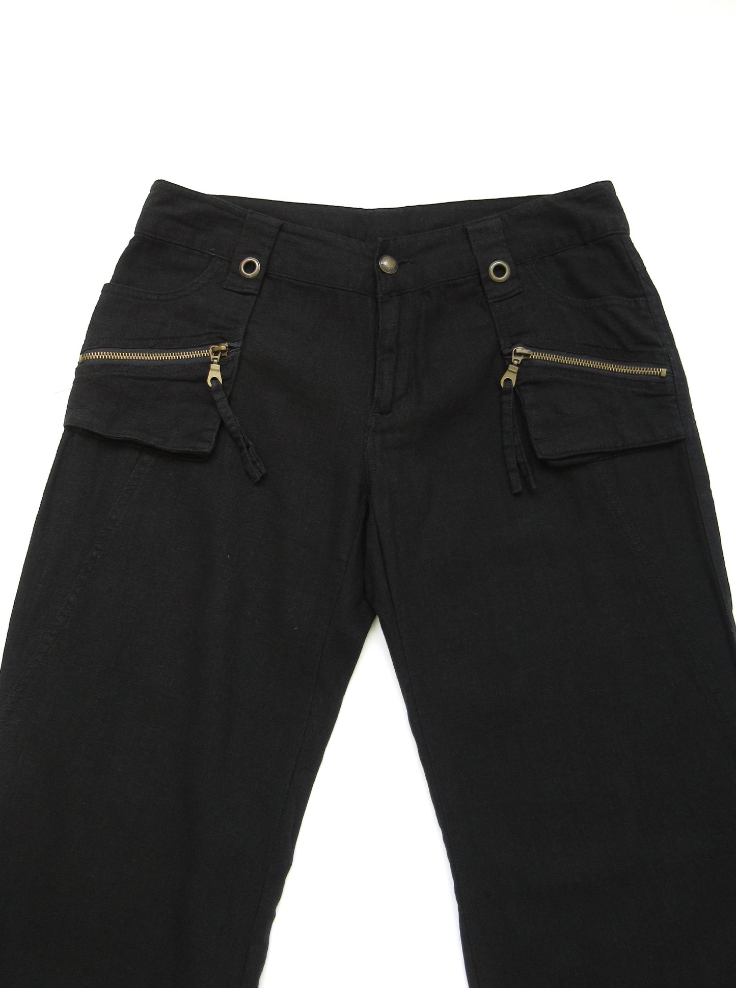 linen details pants