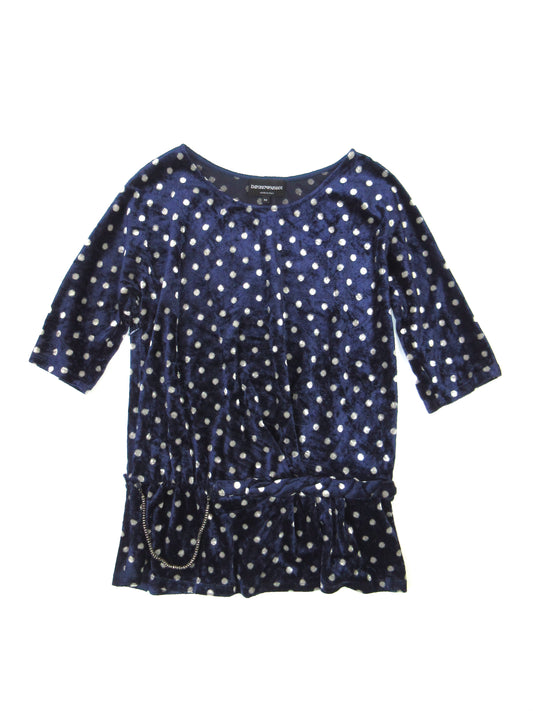 【used】EMPORIO ARMANI velour dots top