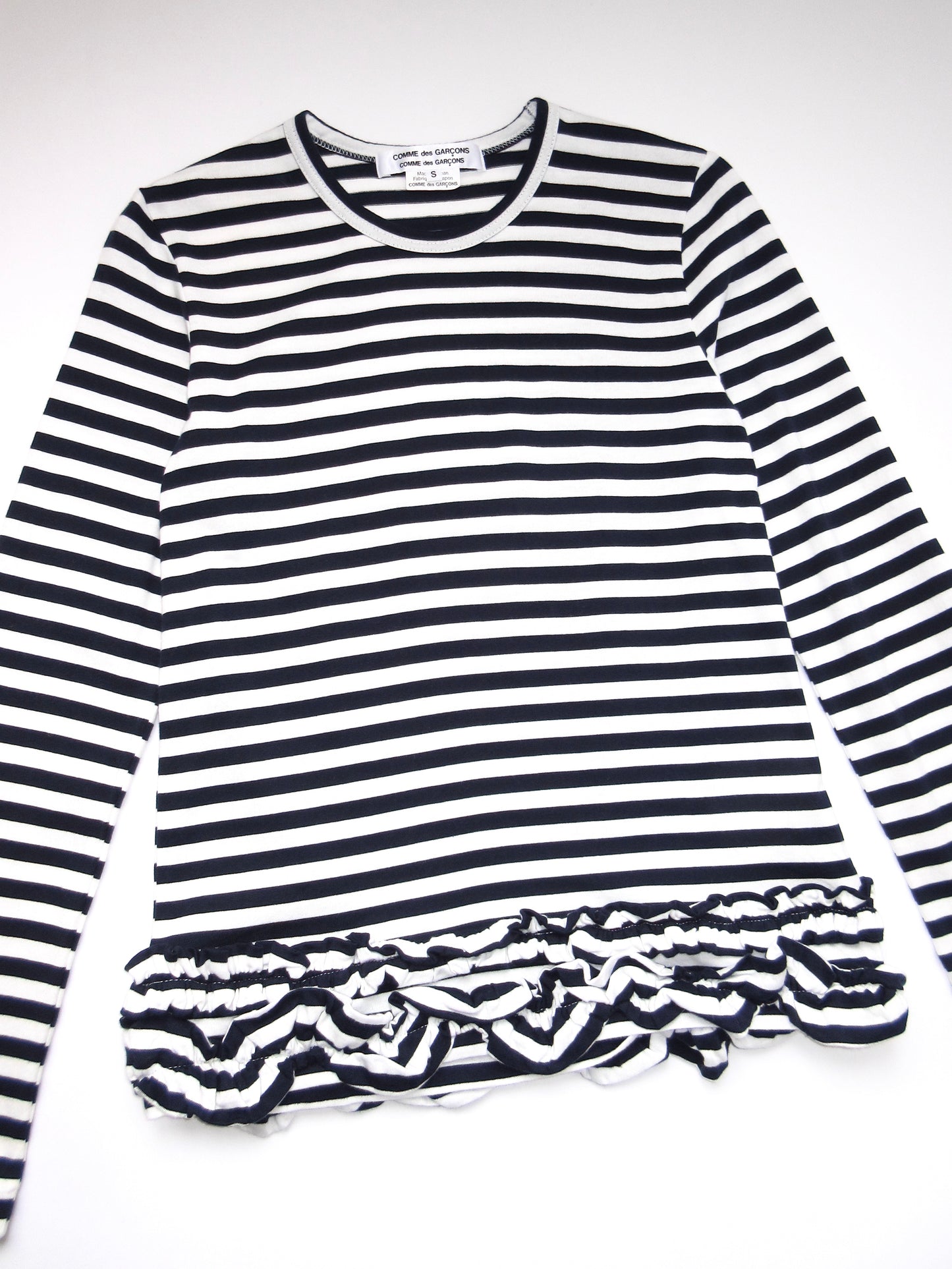 COMME des GARÇONS stripe frill longsleeve