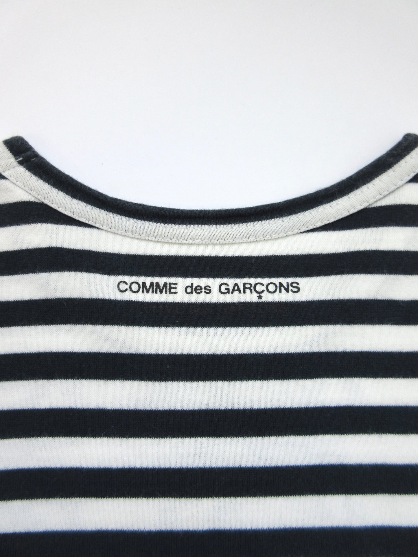 COMME des GARÇONS navy stripe ribbon top