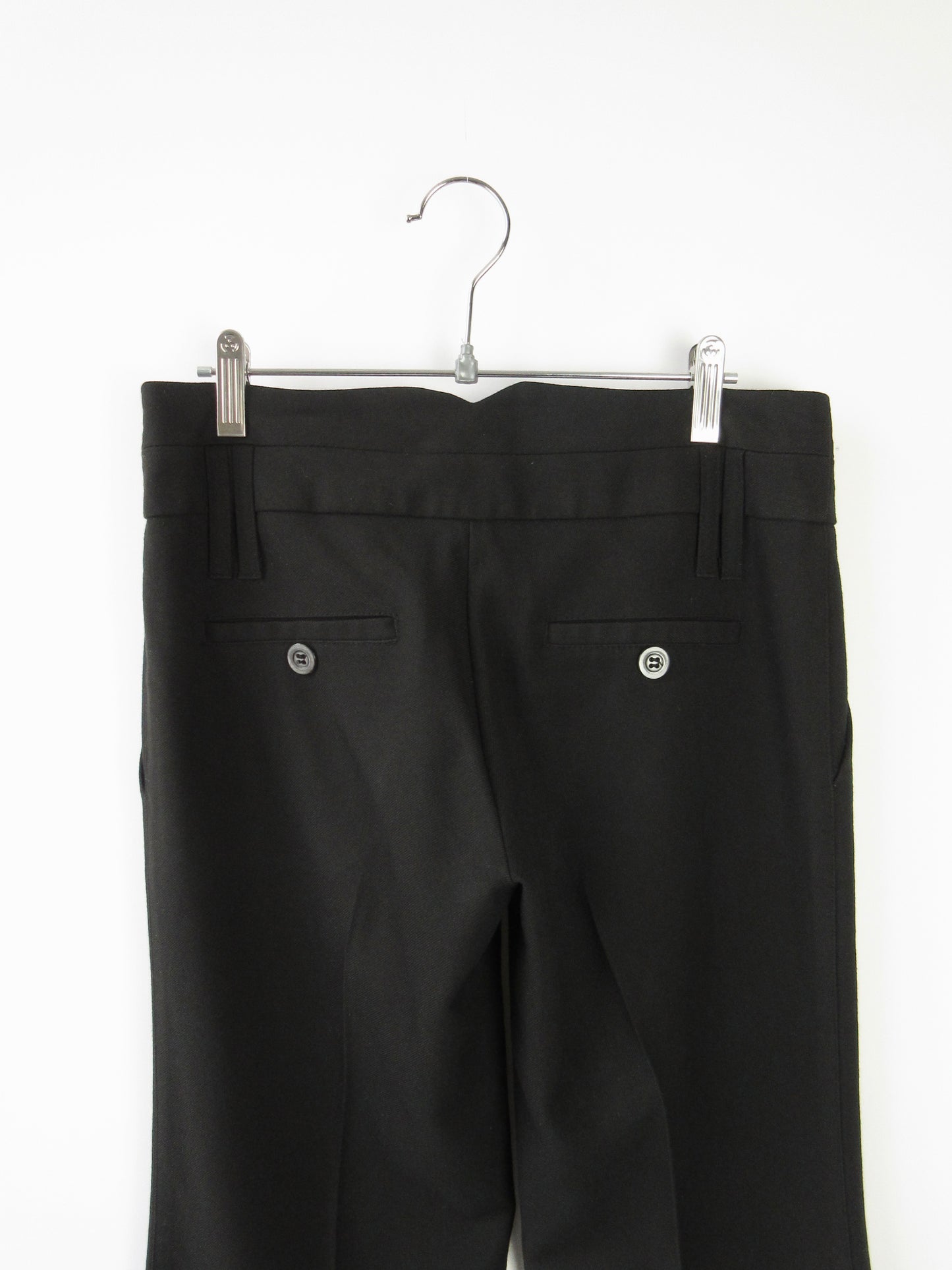 waist design black slacks