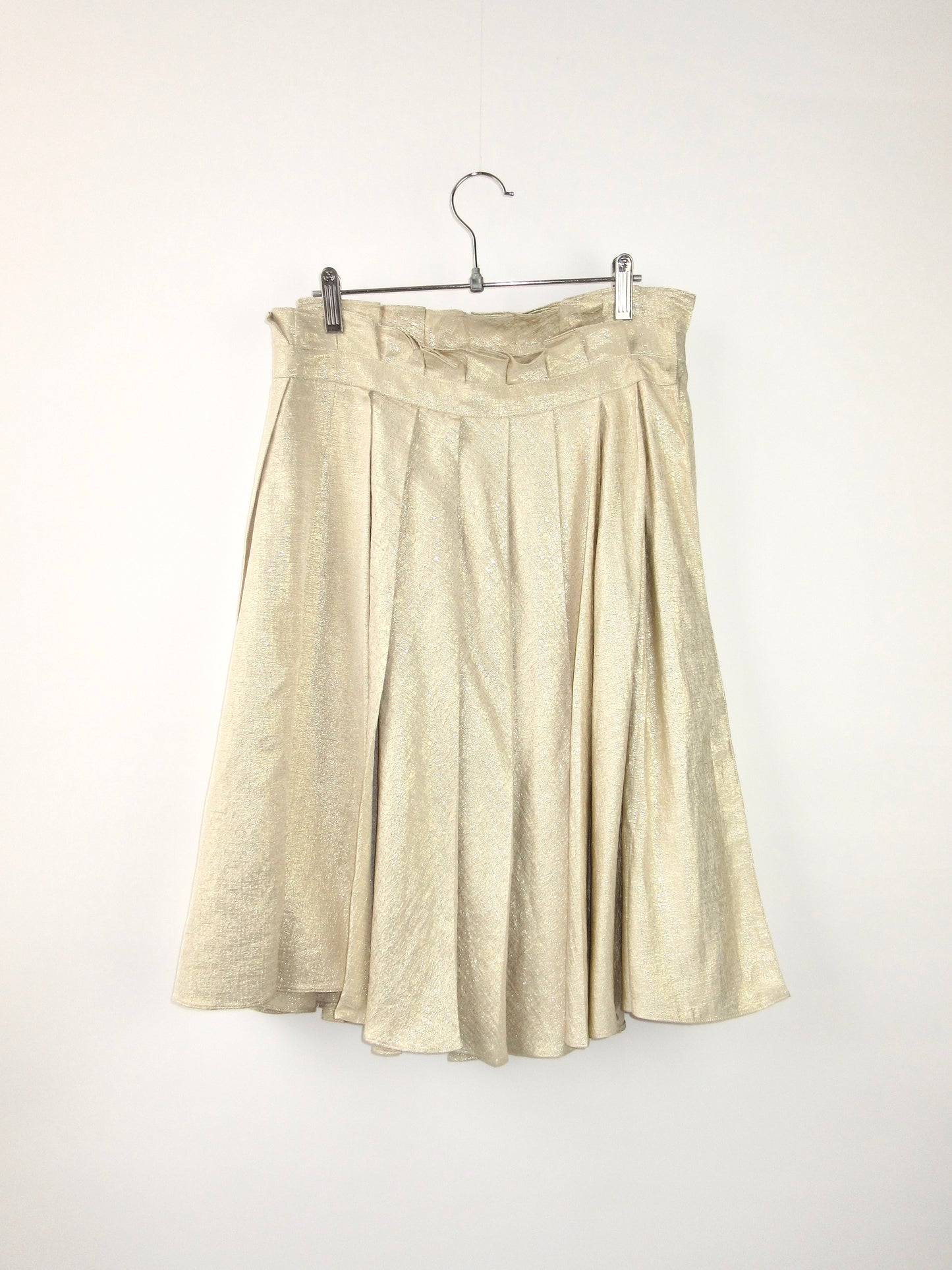 MARNI gold pleats skirt