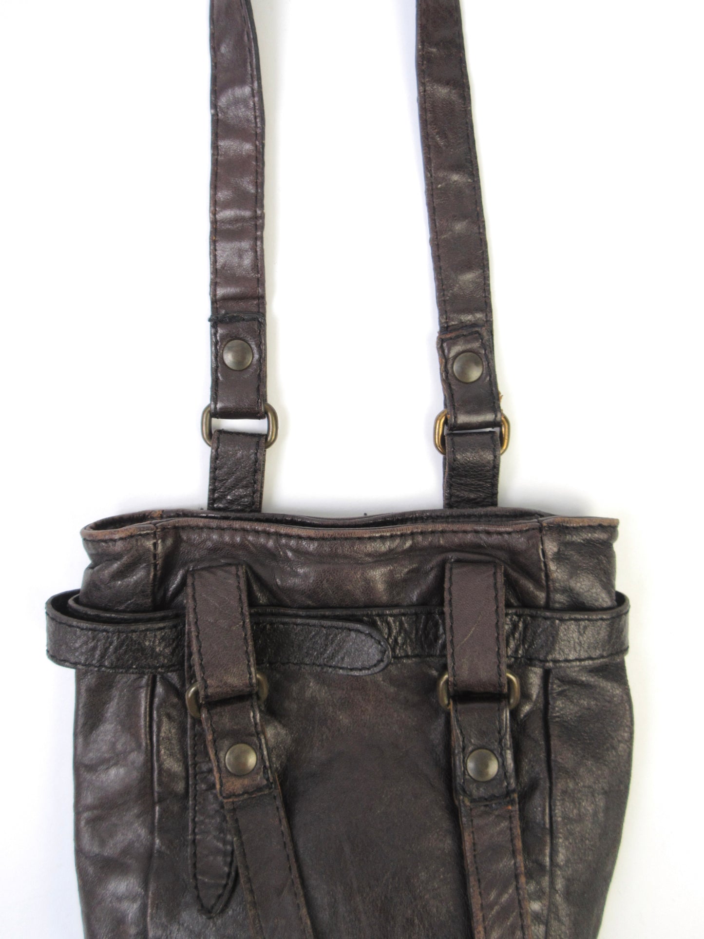 【used】vintage leather shoulder bag