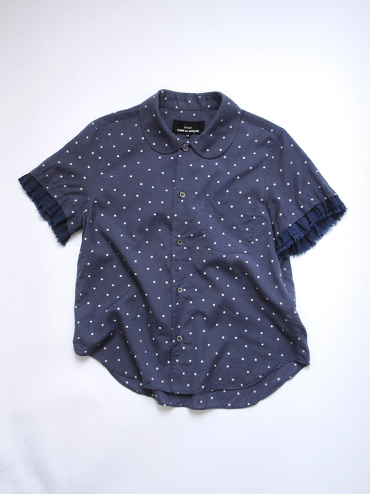 tricot comme des garcons polka dots blouse