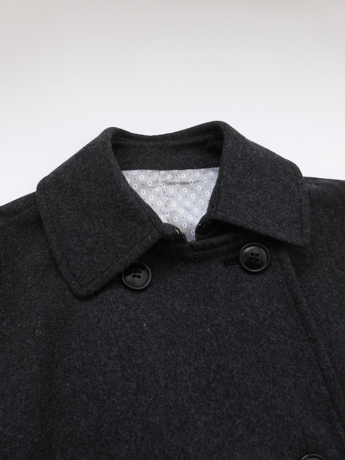 dark gray wool pea jacket