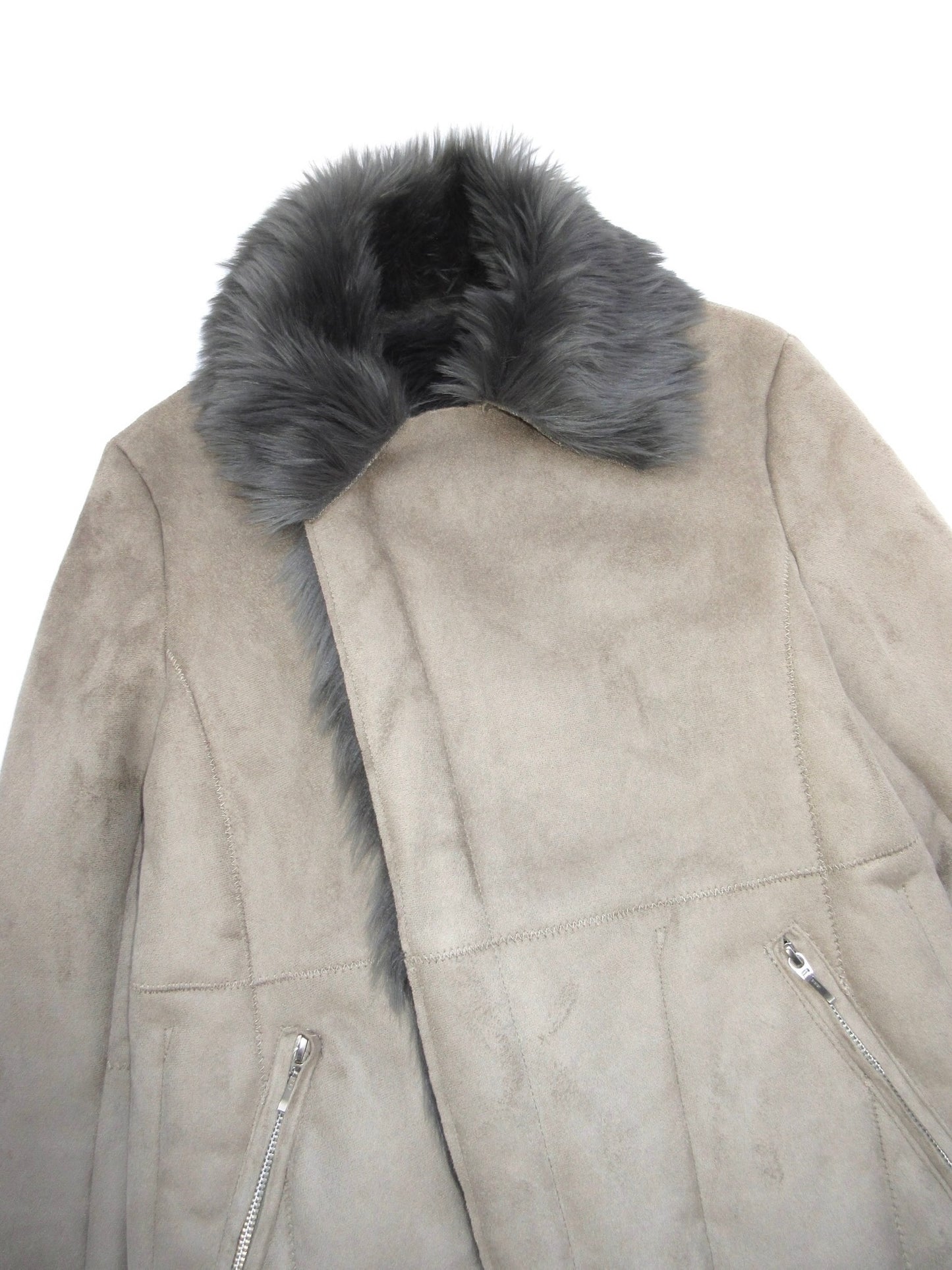 zucca suede fur coat