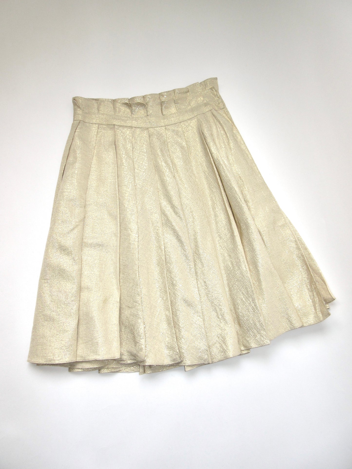 MARNI gold pleats skirt