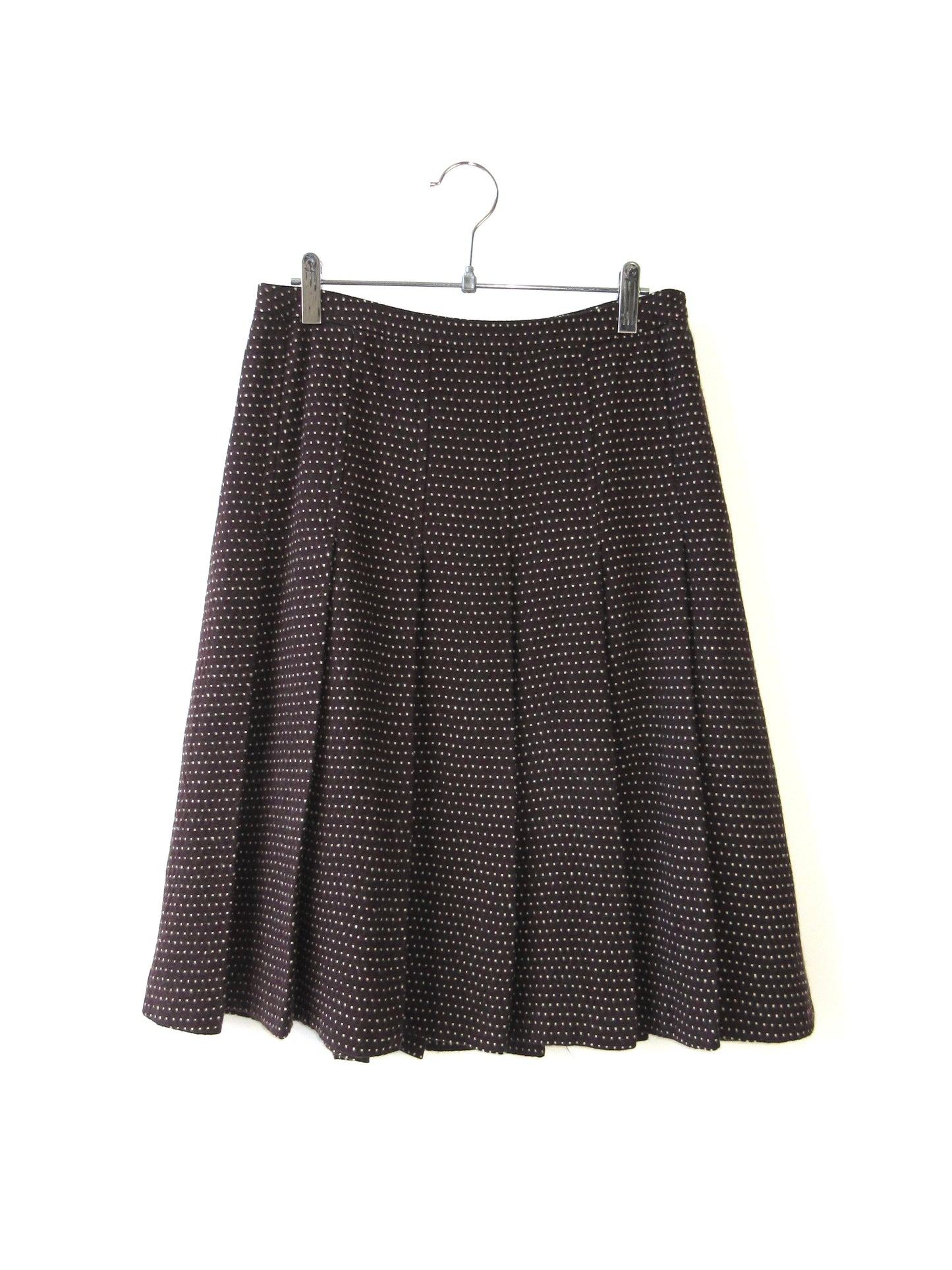 polka dots pleated skirt
