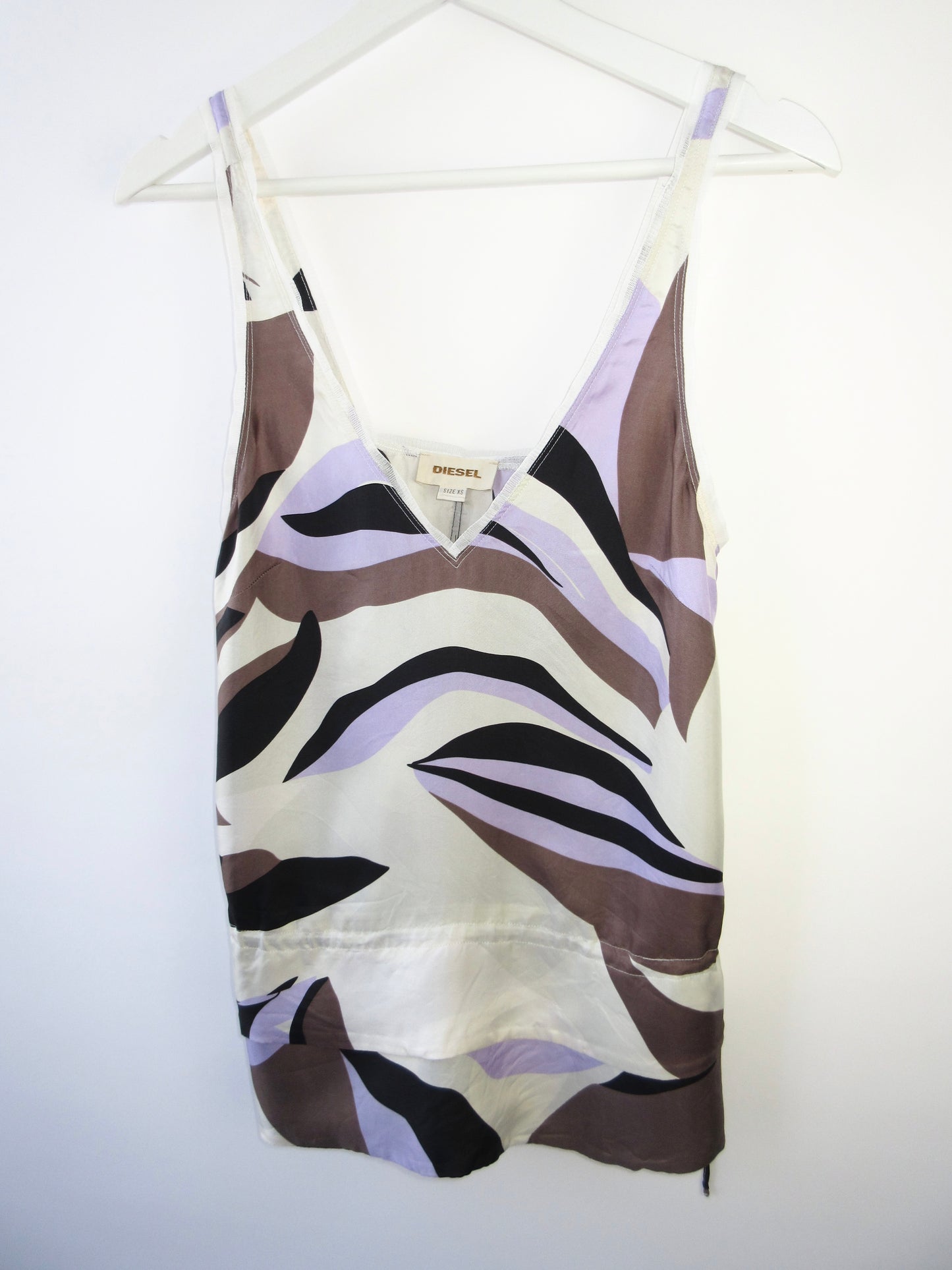 【used】DIESEL silk sleeveless top