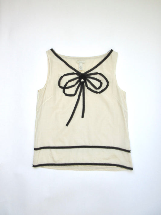 ribbon silk sleeveless top