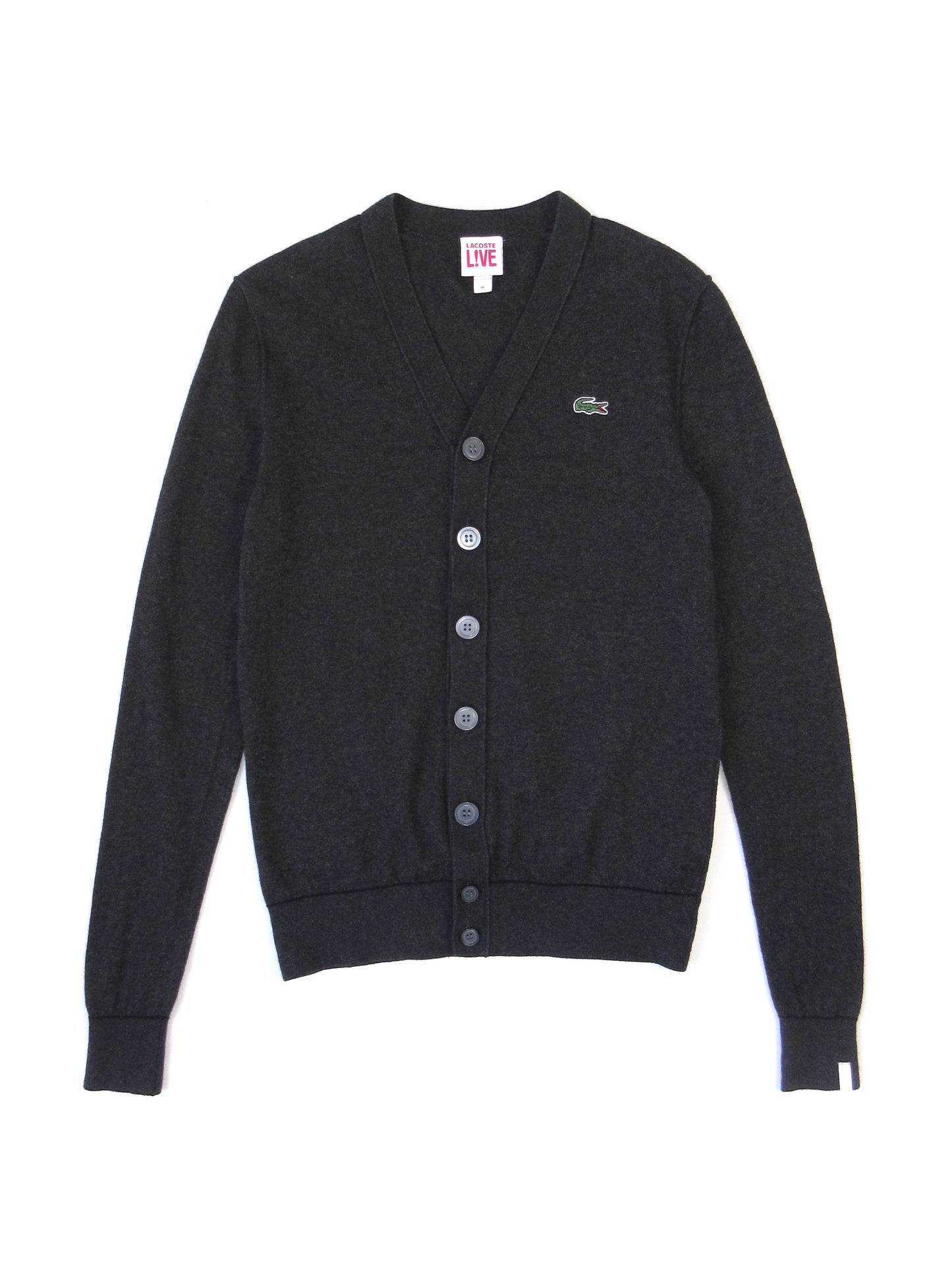 LACOSTE design charcoal cardigan