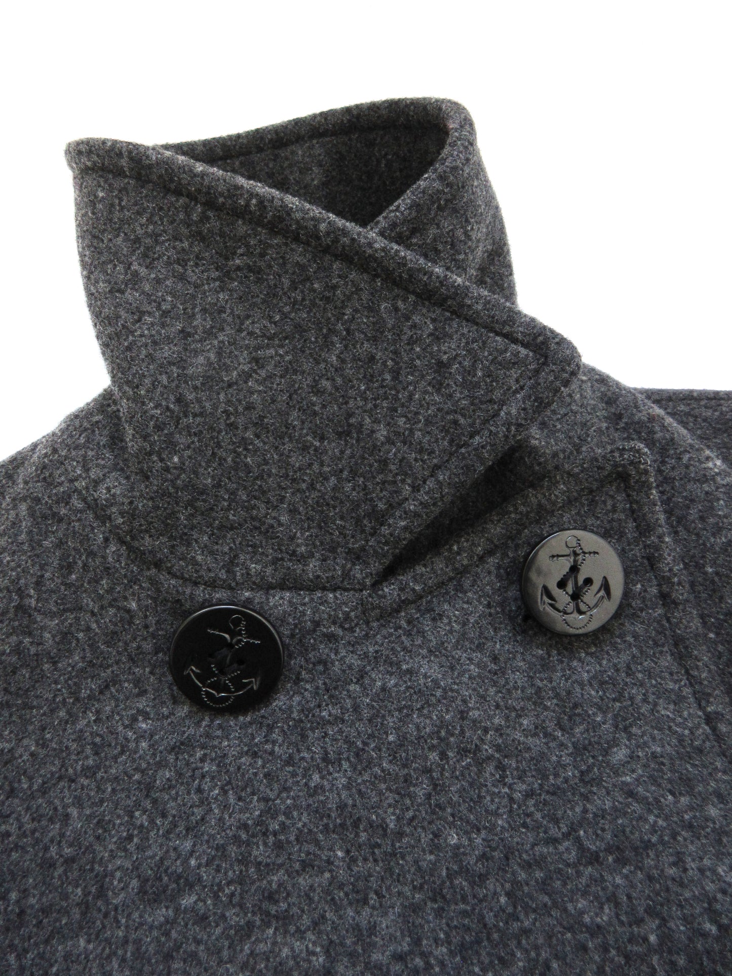 dark gray wool pea jacket