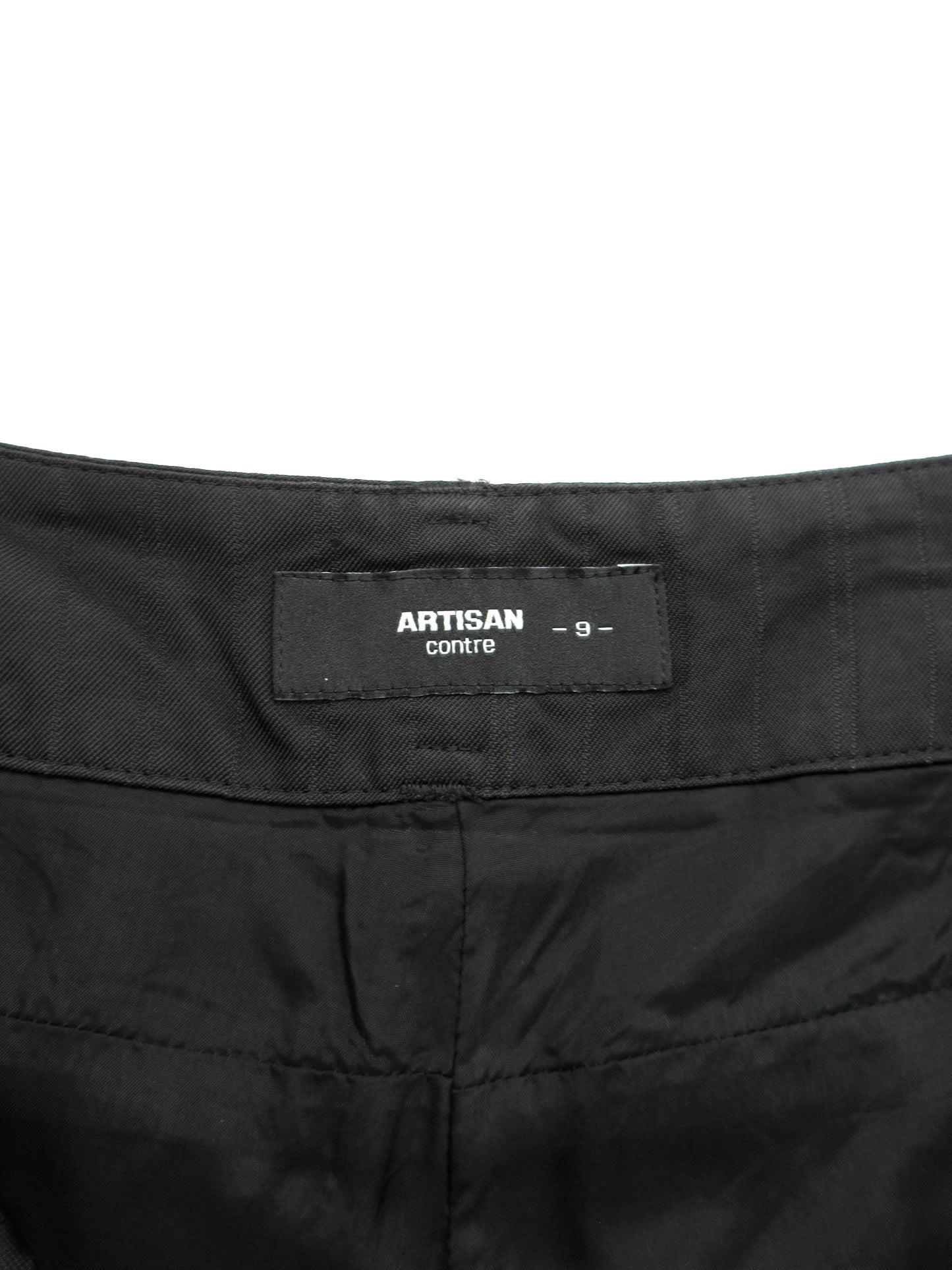 silky stripe button design pants