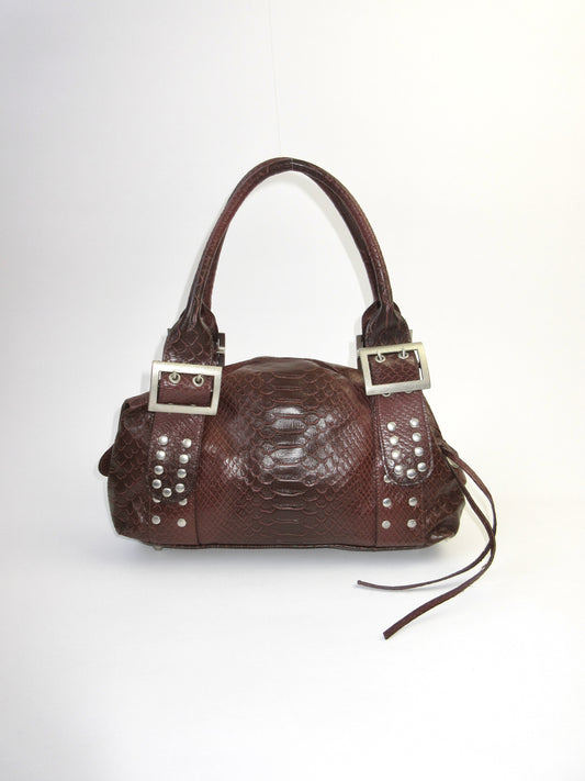 python pattern shoulder bag