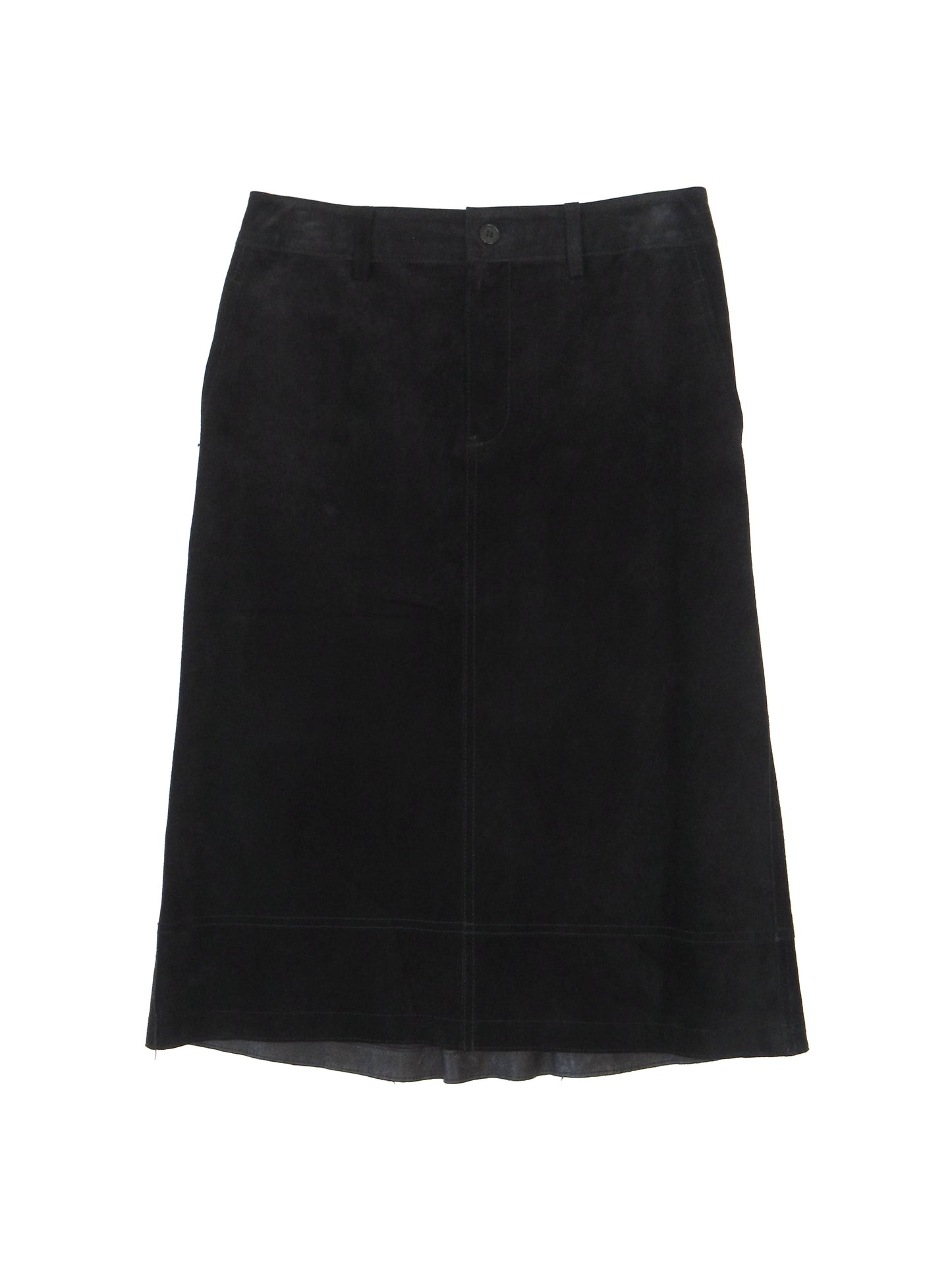 suede stitch midi skirt