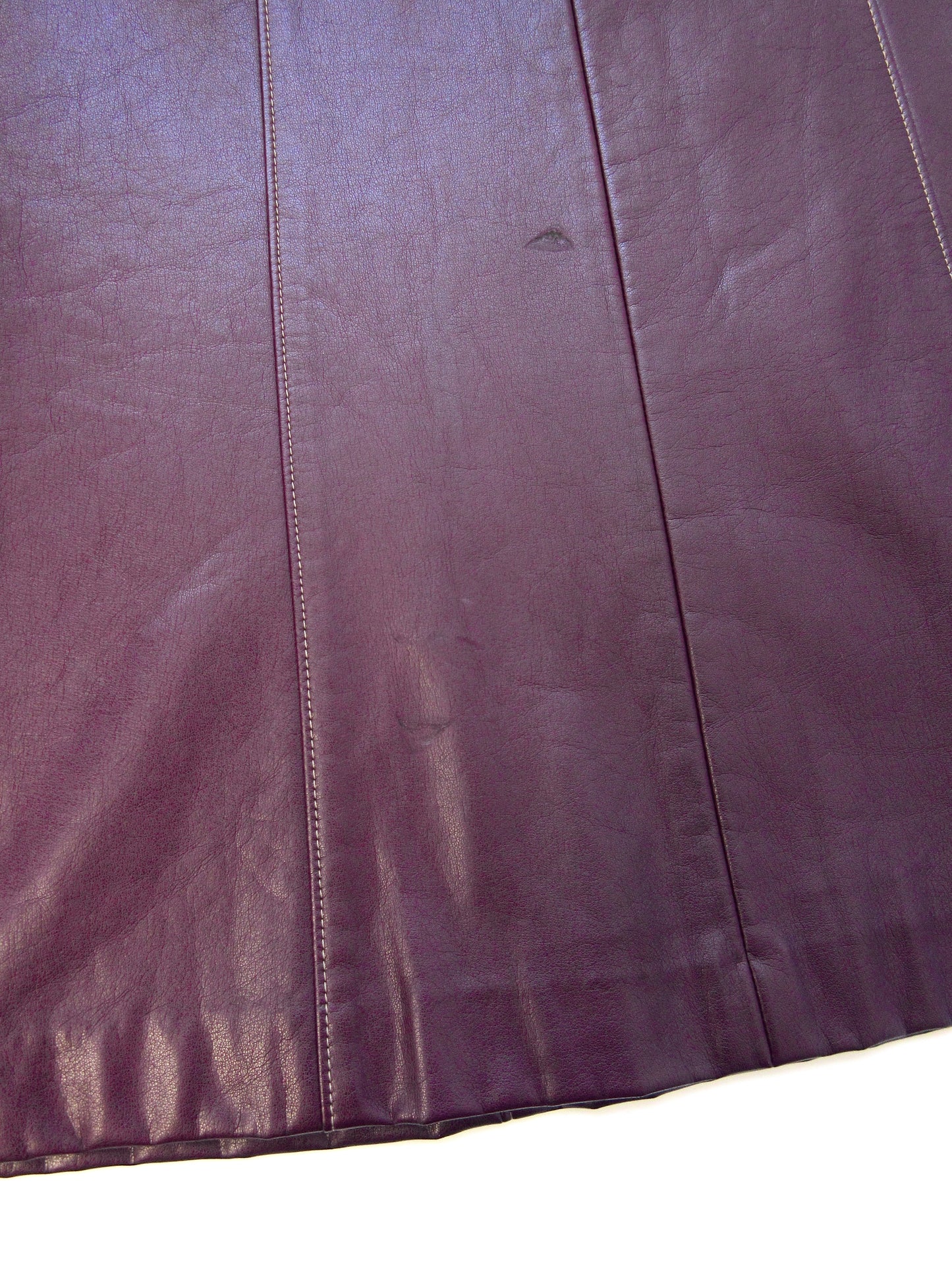 began leather skirt