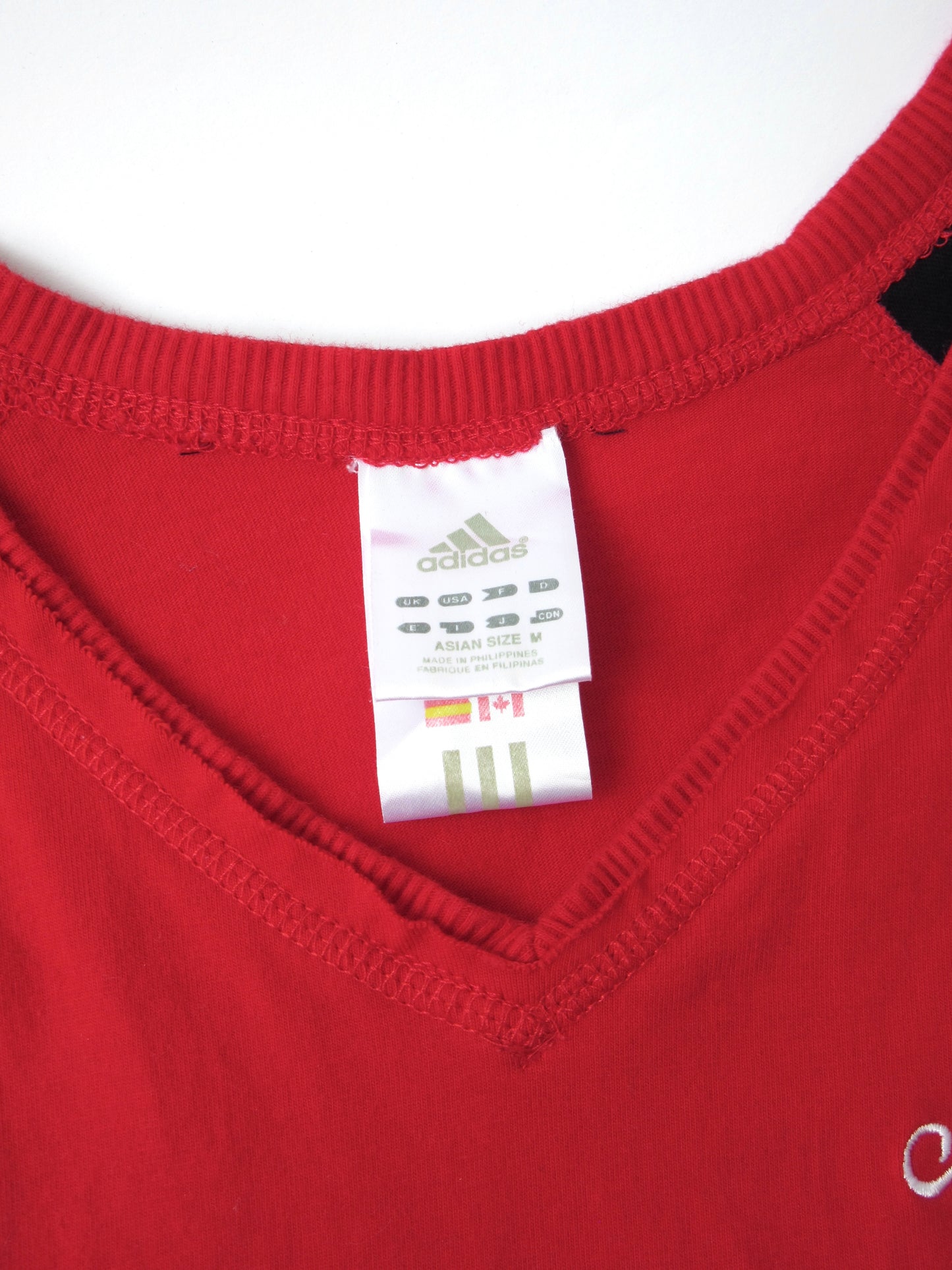 adidas raglan v neck t-shirt