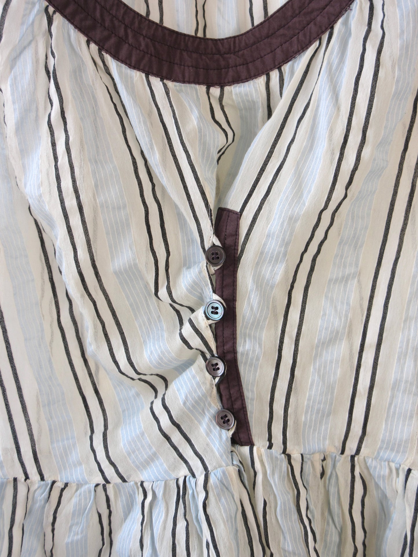 【used】MARNI blue stripe sleeveless top