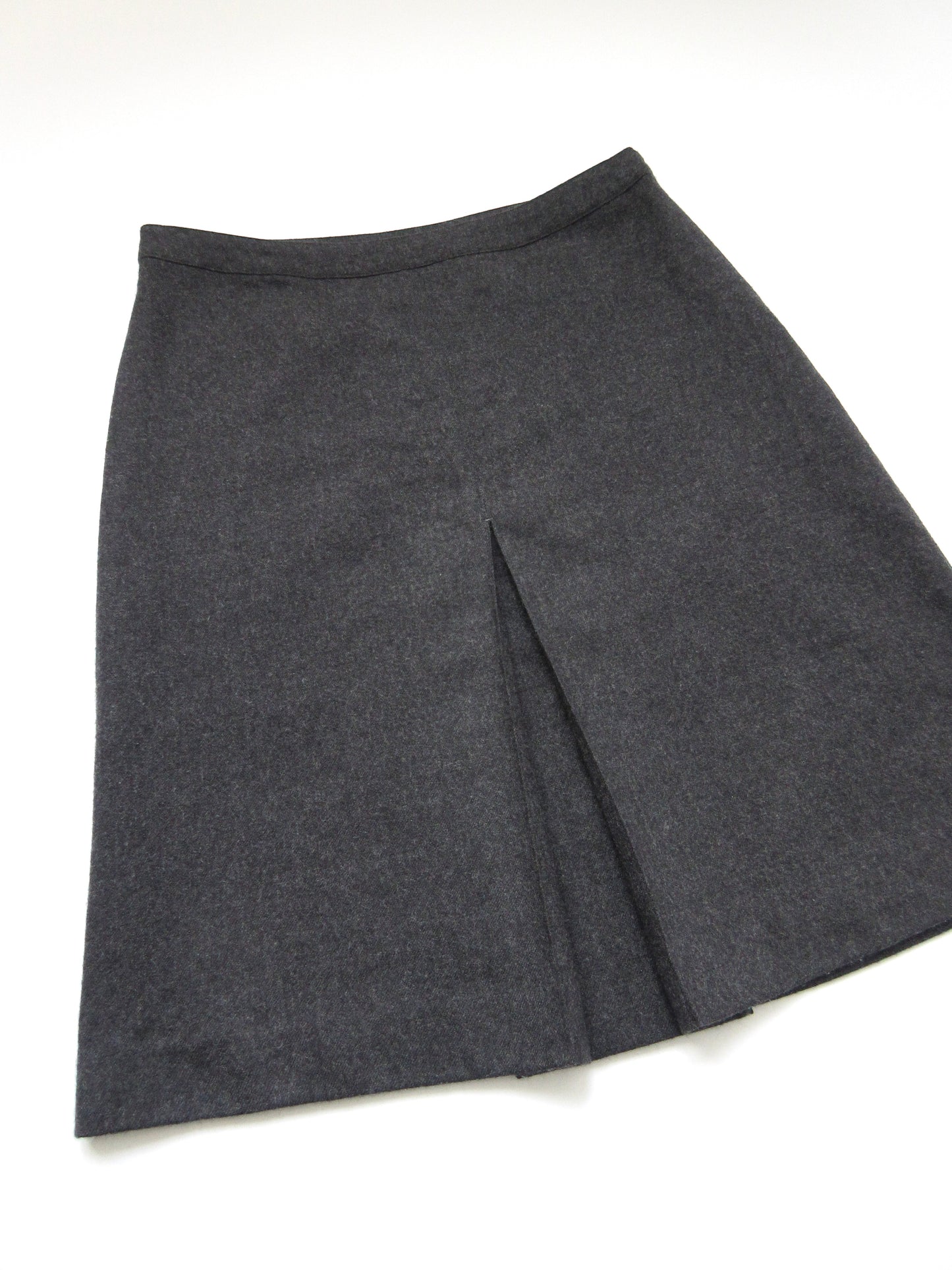 【used】dark gray wool skirt