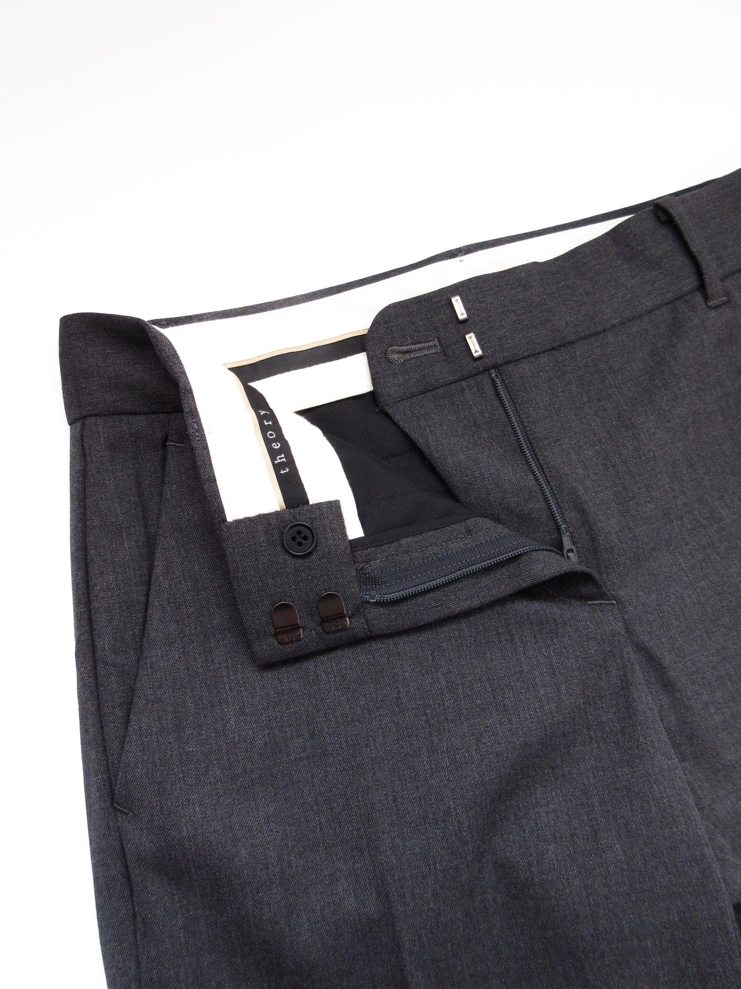 theory gray slacks