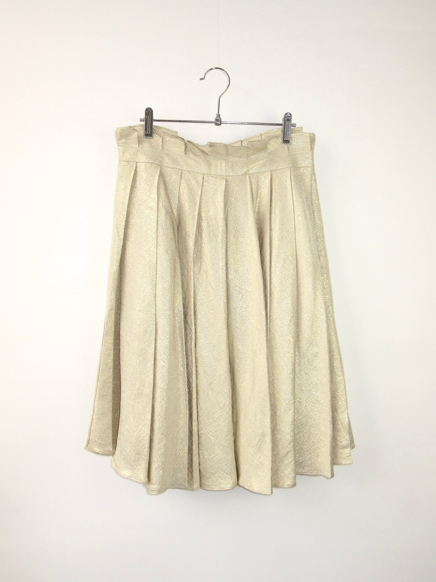 MARNI gold pleats skirt