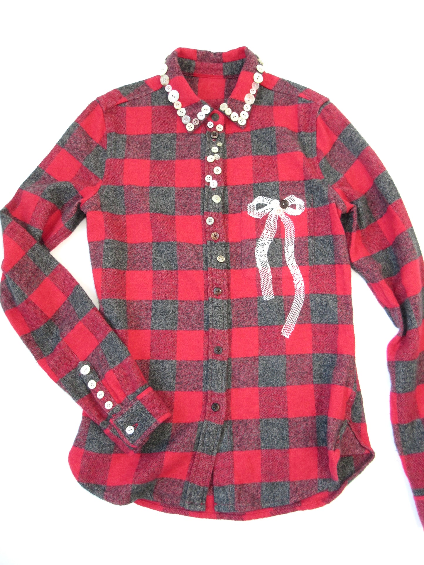 57 bow flannel shirt