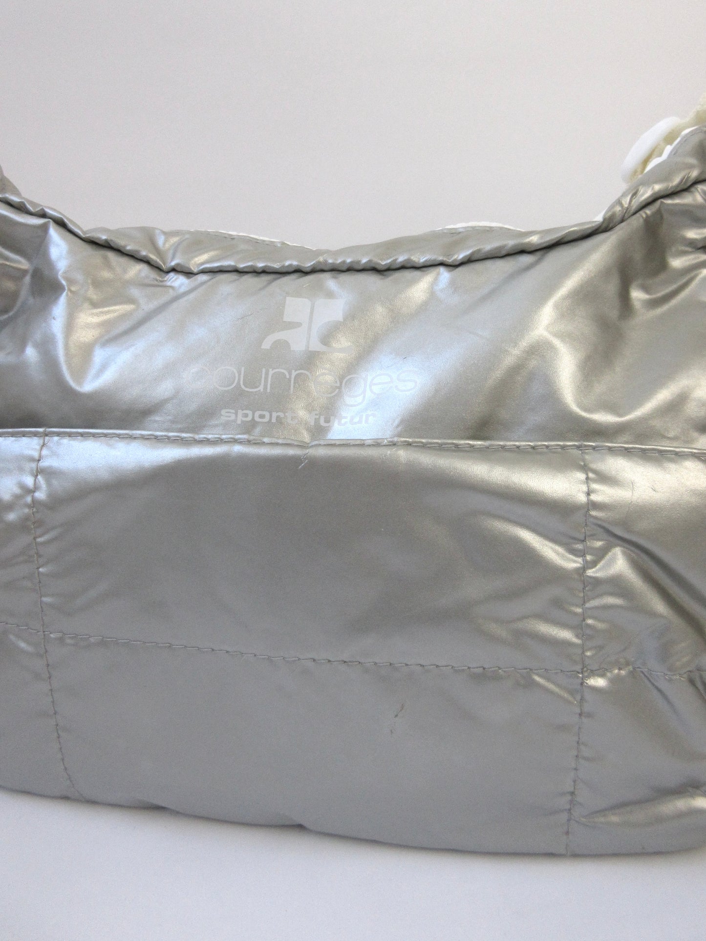 courreges silver shoulder bag