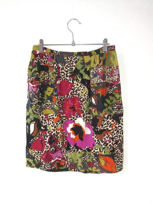 【used】ethnic flower skirt