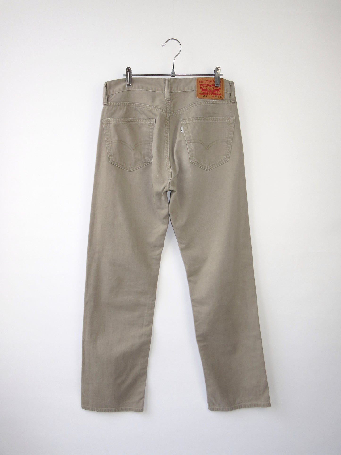 【used】Levi's 505 beige color denim