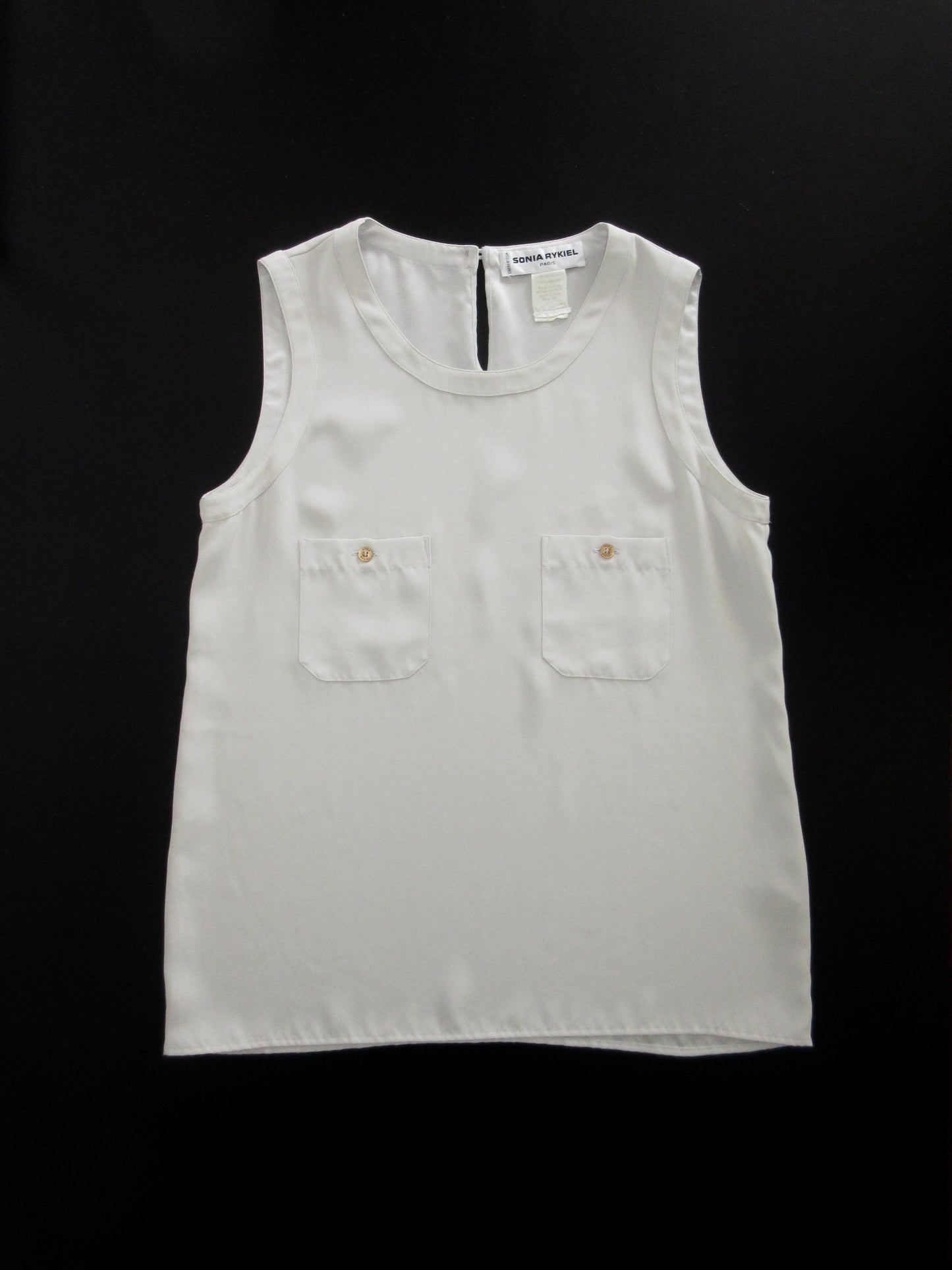 SONIA RYKIEL right gray sleeveless top