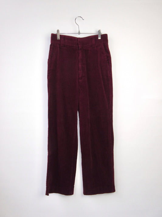 【used】bordeaux color corduroy pants