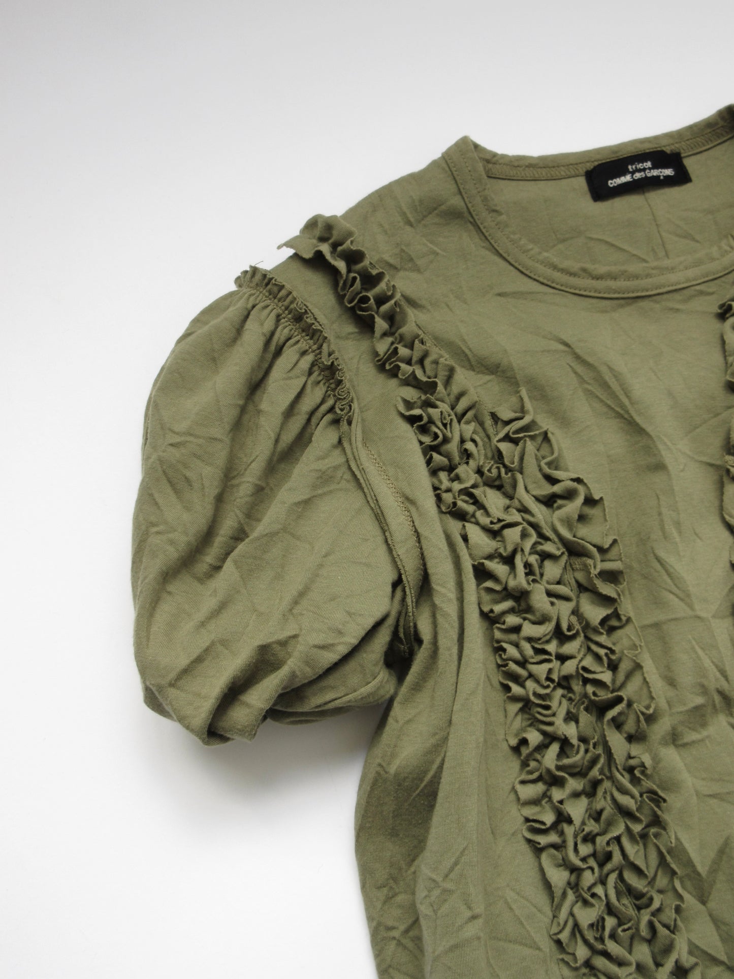 tricot comme des garcons khaki t-shirt