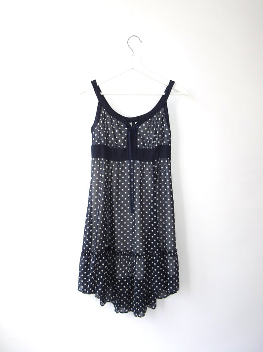 polka dots chiffon design dress