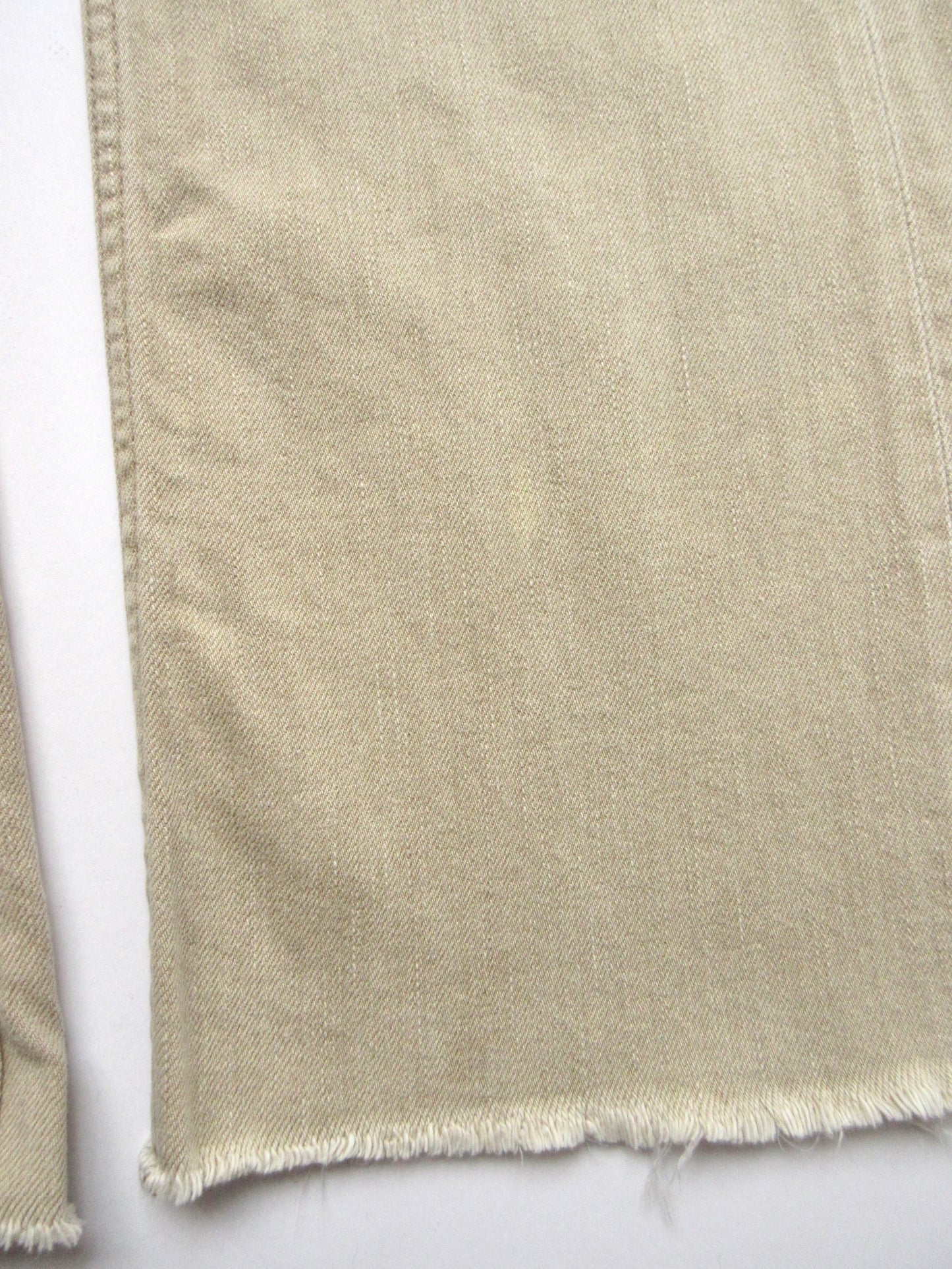 beige semi fitted denim pants