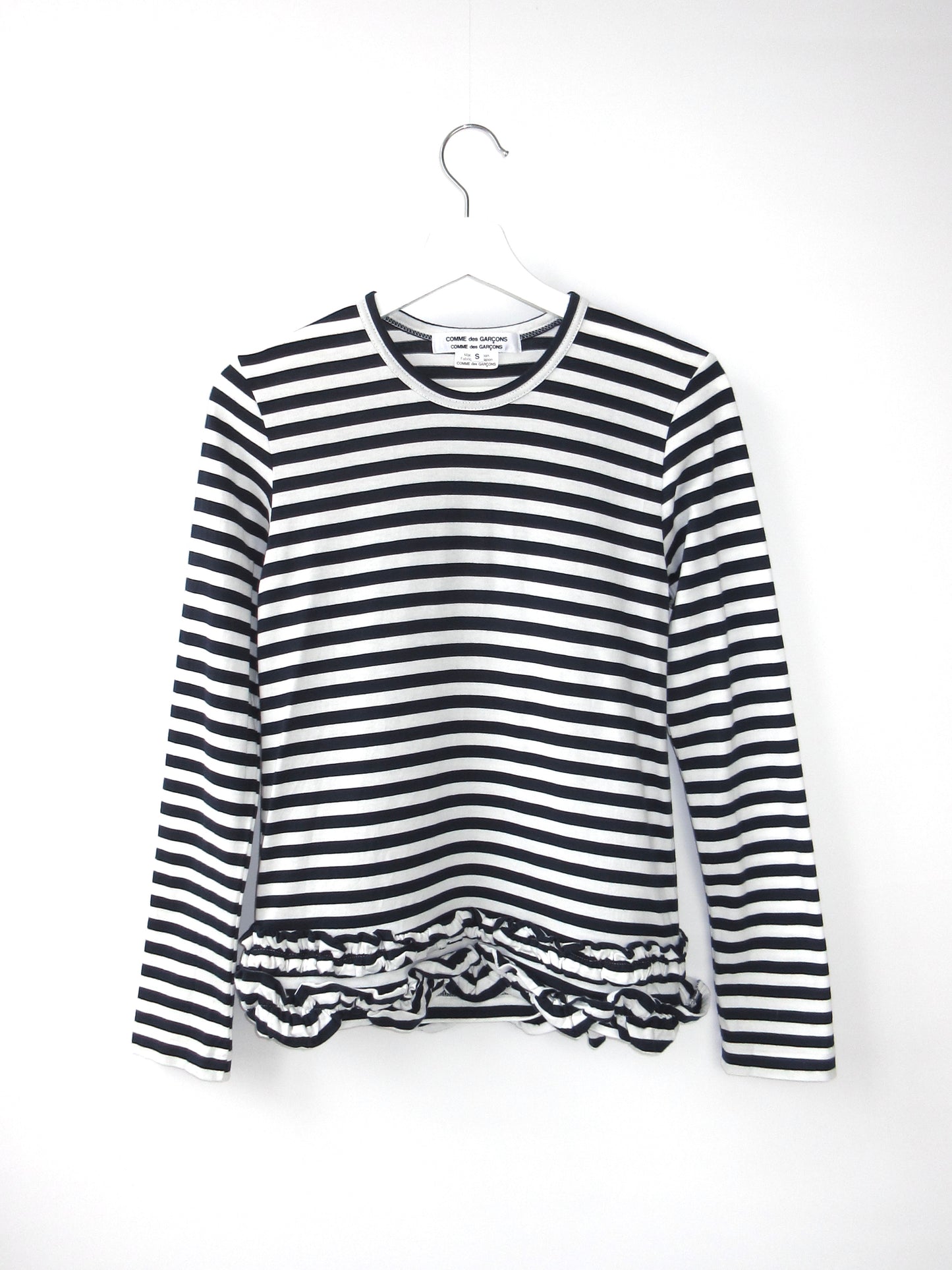 COMME des GARÇONS stripe frill longsleeve