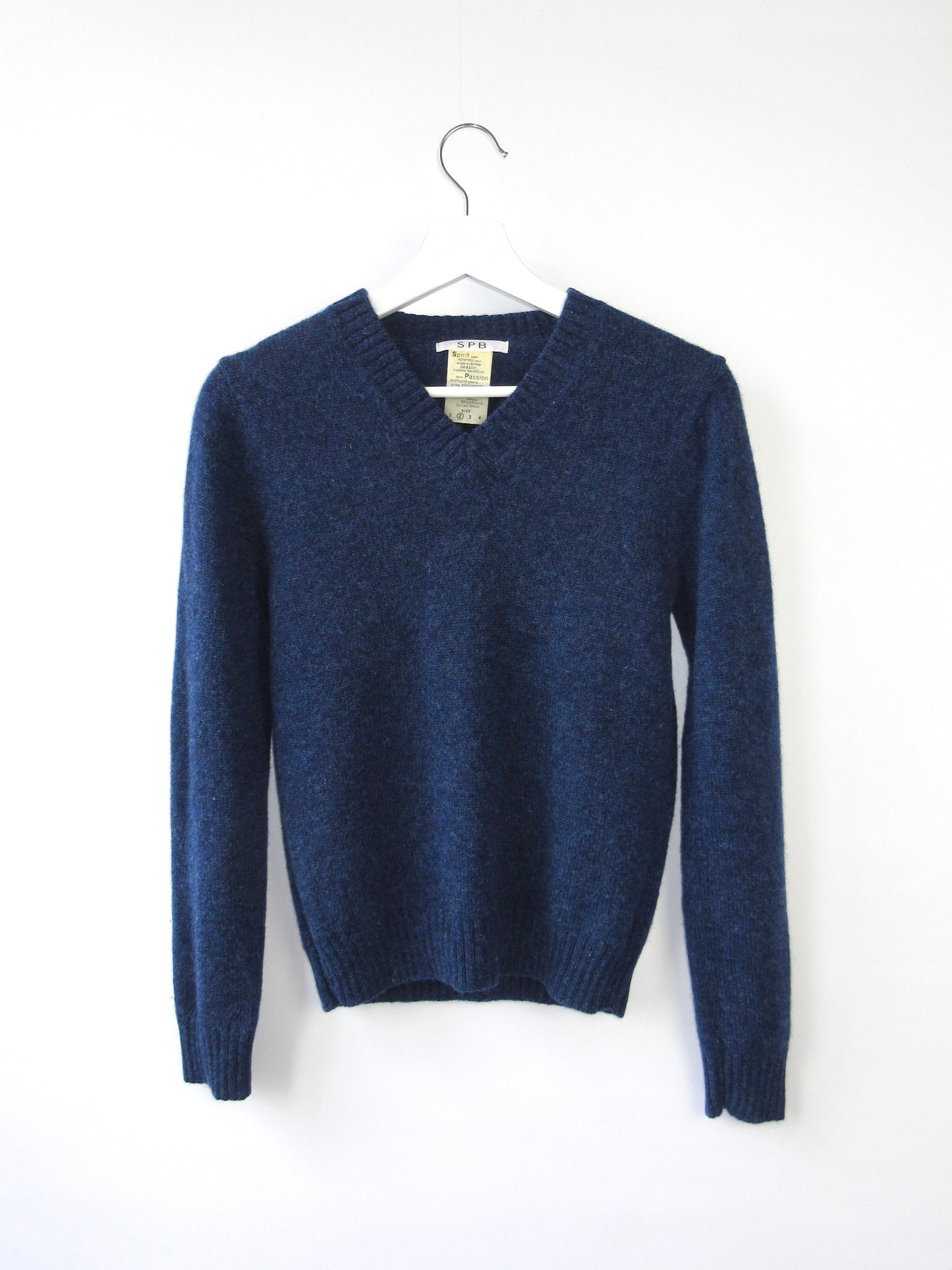 blue mix color knit